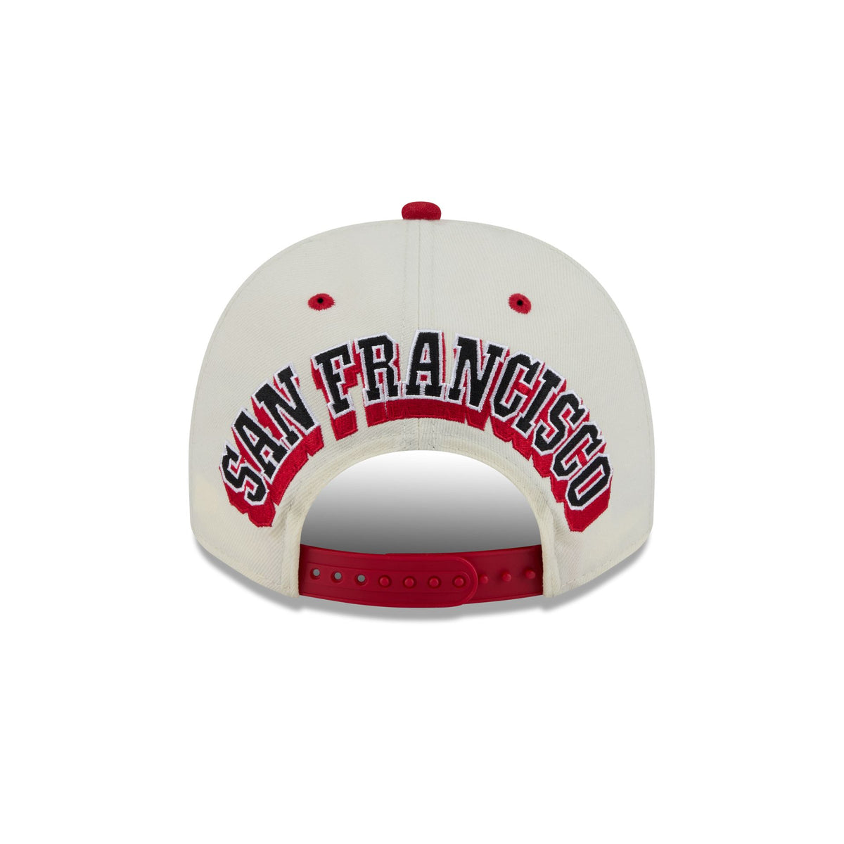 San Francisco 49ers Statement Back Chrome White 9FIFTY A-Frame Snapback Hat