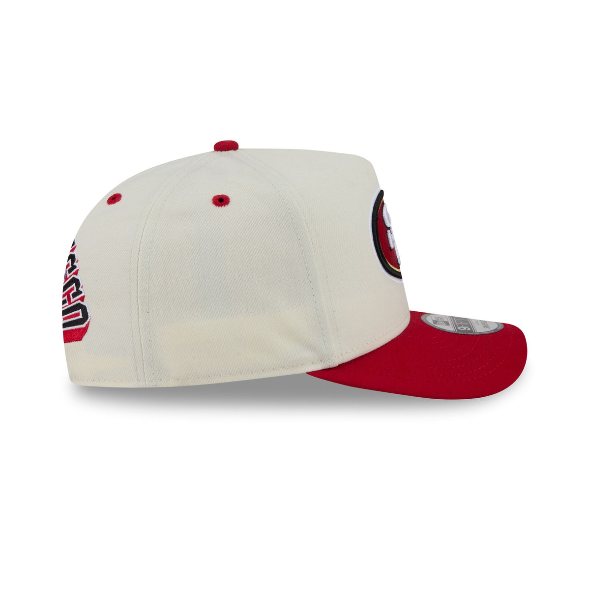 San Francisco 49ers Statement Back Chrome White 9FIFTY A-Frame Snapback Hat