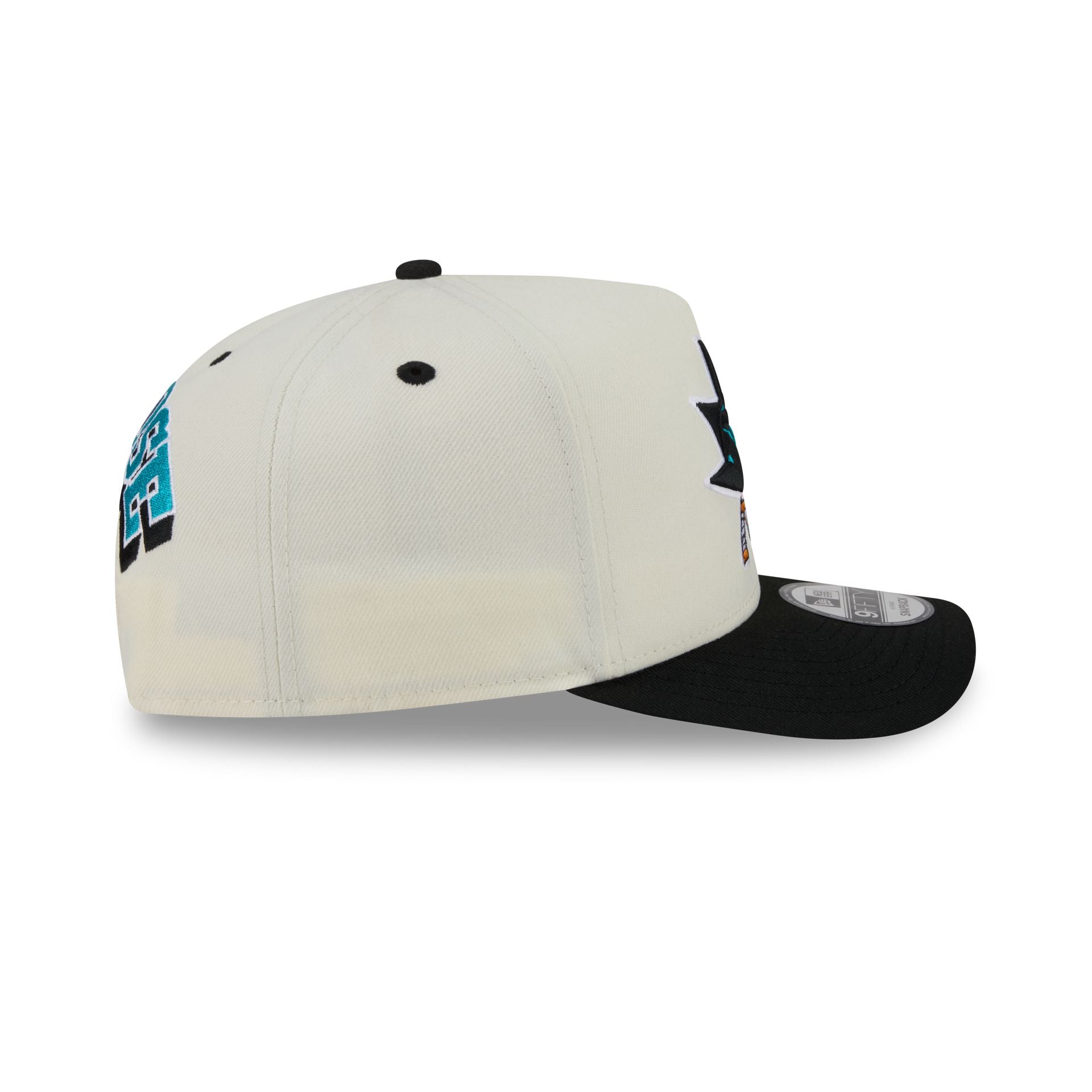 San Jose Sharks Statement Back Chrome White 9FIFTY A-Frame Snapback Hat