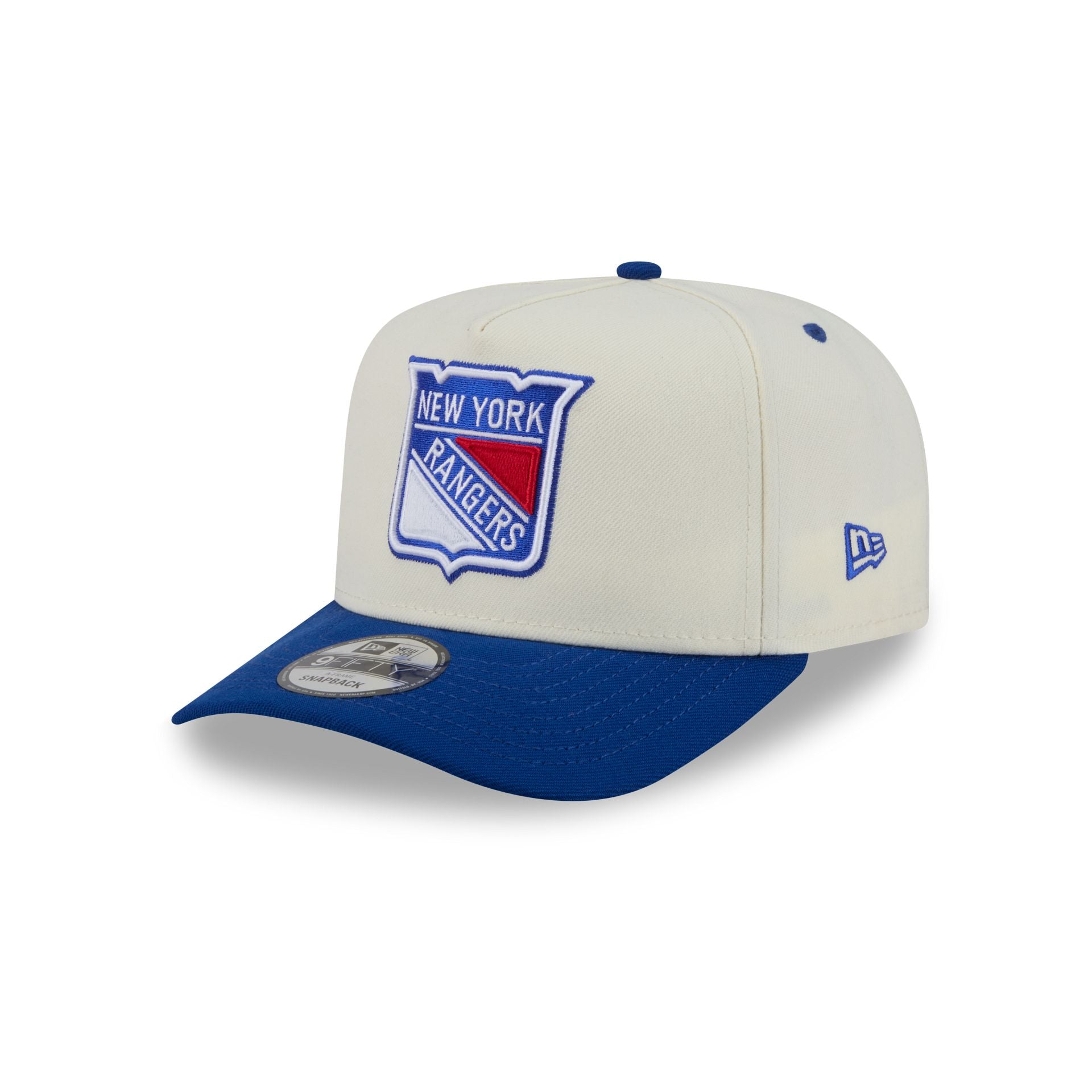 New York Rangers Statement Back Chrome White 9FIFTY A-Frame Snapback Hat