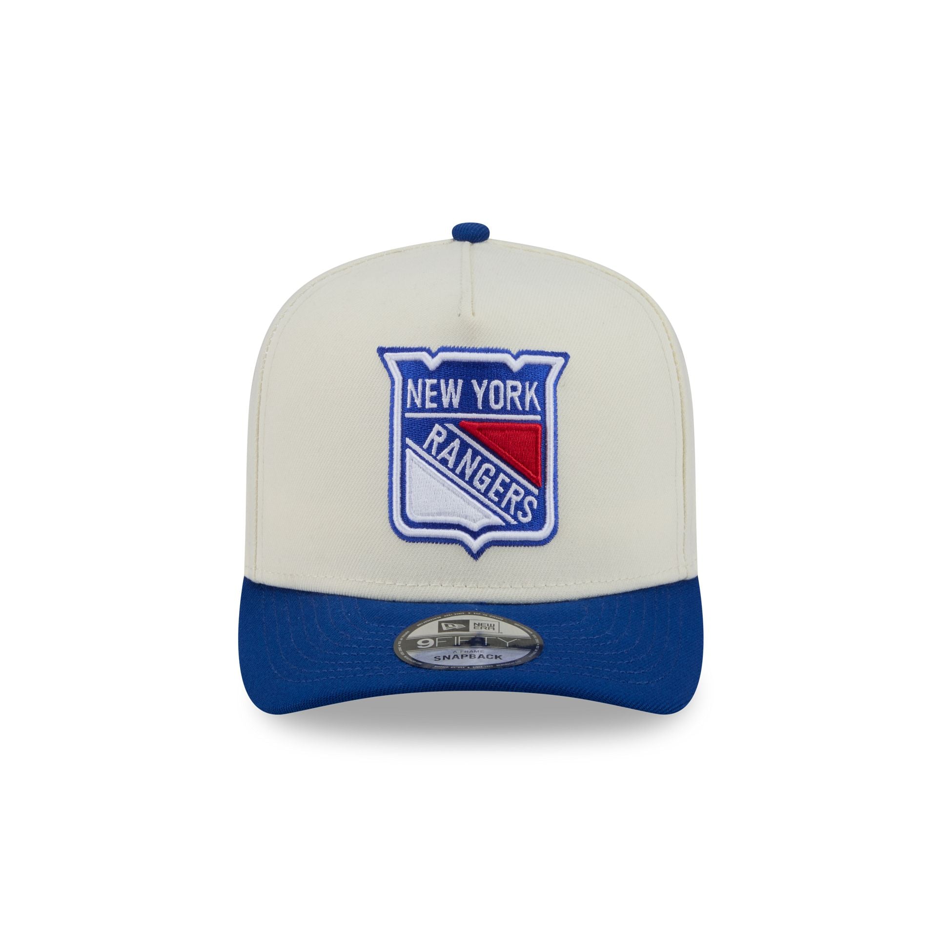 New York Rangers Statement Back Chrome White 9FIFTY A-Frame Snapback Hat