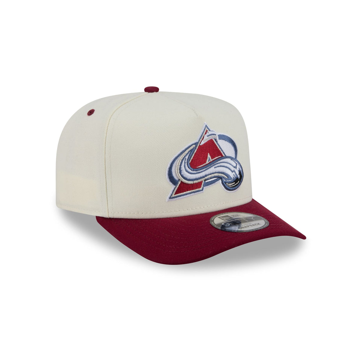 Colorado Avalanche Statement Back Chrome White 9FIFTY A-Frame Snapback Hat