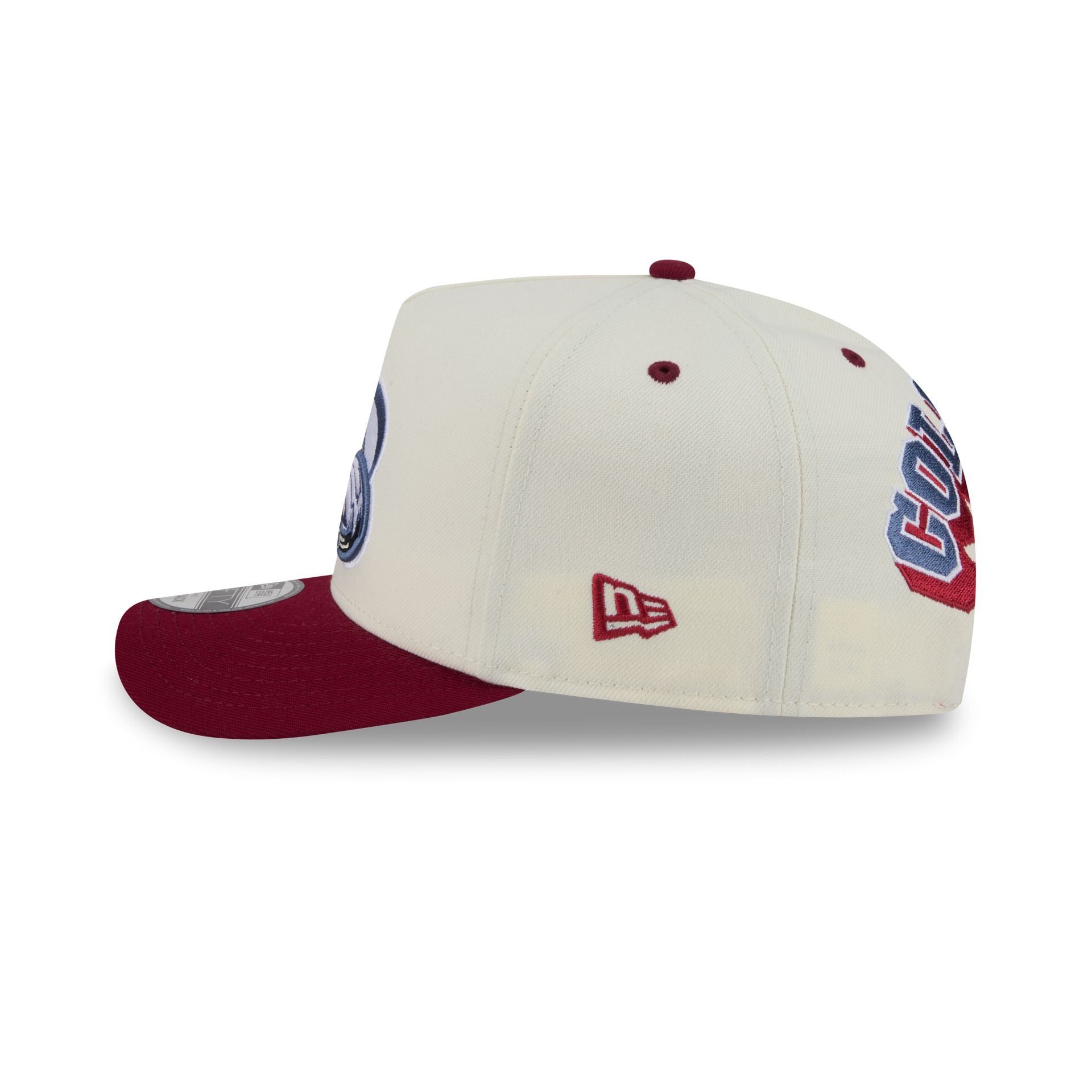Colorado Avalanche Statement Back Chrome White 9FIFTY A-Frame Snapback Hat