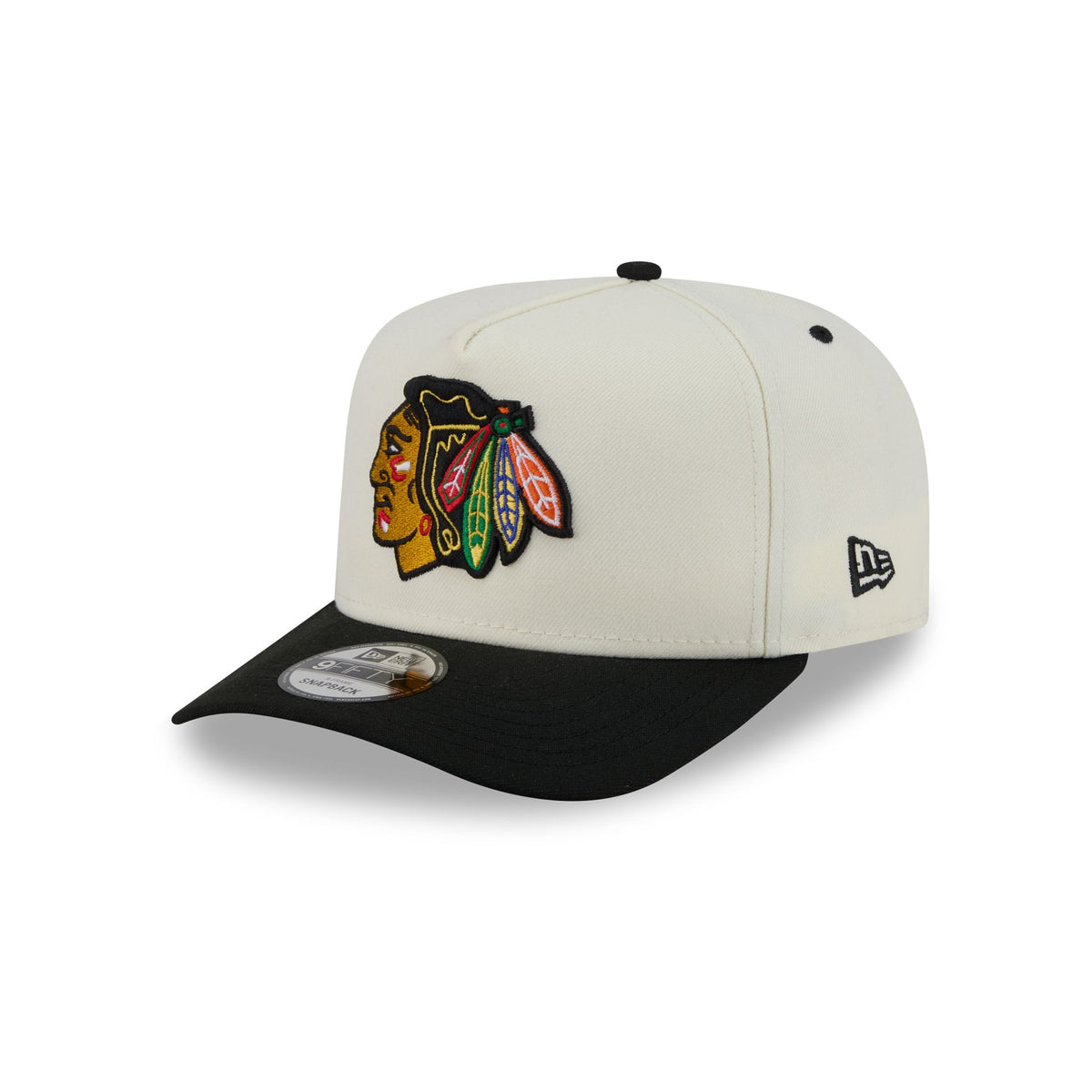 Chicago Blackhawks Statement Back Chrome White 9FIFTY A-Frame Snapback Hat