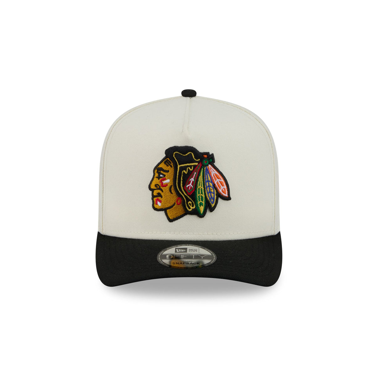 Chicago Blackhawks Statement Back Chrome White 9FIFTY A-Frame Snapback Hat