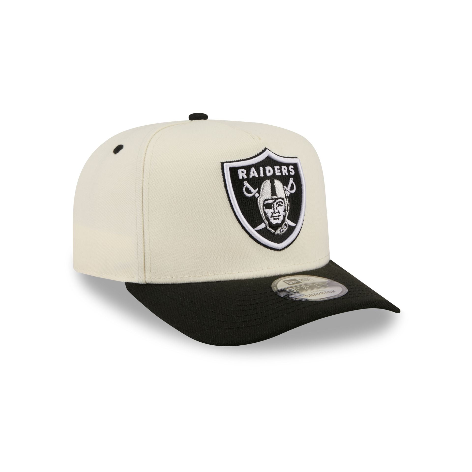 Las Vegas Raiders Statement Back Chrome White 9FIFTY A-Frame Snapback Hat