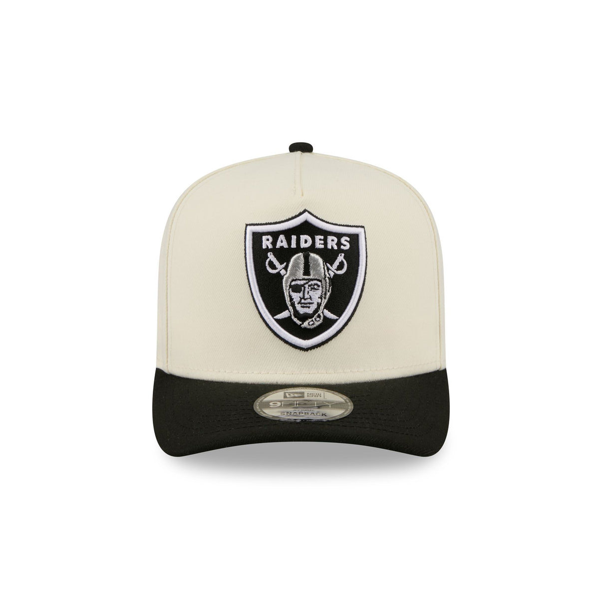 Las Vegas Raiders Statement Back Chrome White 9FIFTY A-Frame Snapback Hat