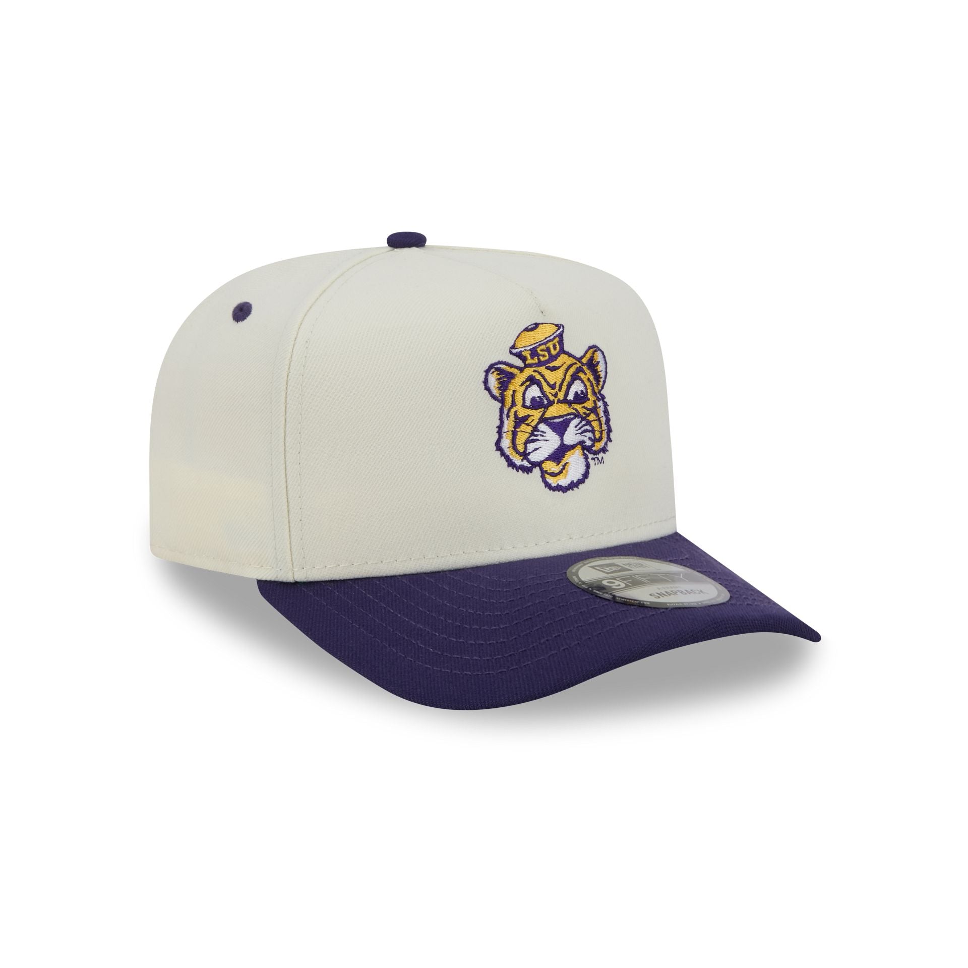 LSU Tigers Statement Back Chrome White 9FIFTY A-Frame Snapback Hat