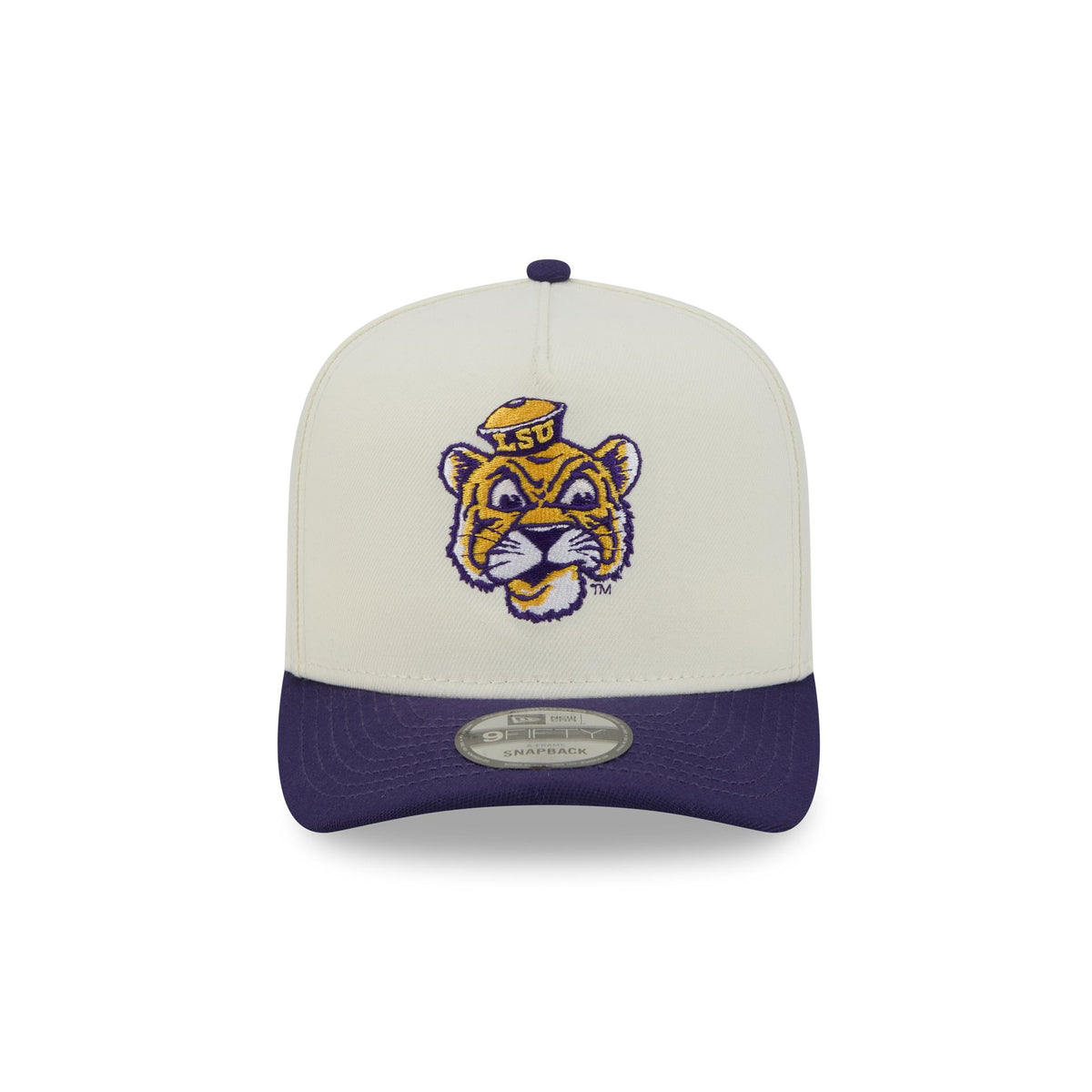 LSU Tigers Statement Back Chrome White 9FIFTY A-Frame Snapback Hat