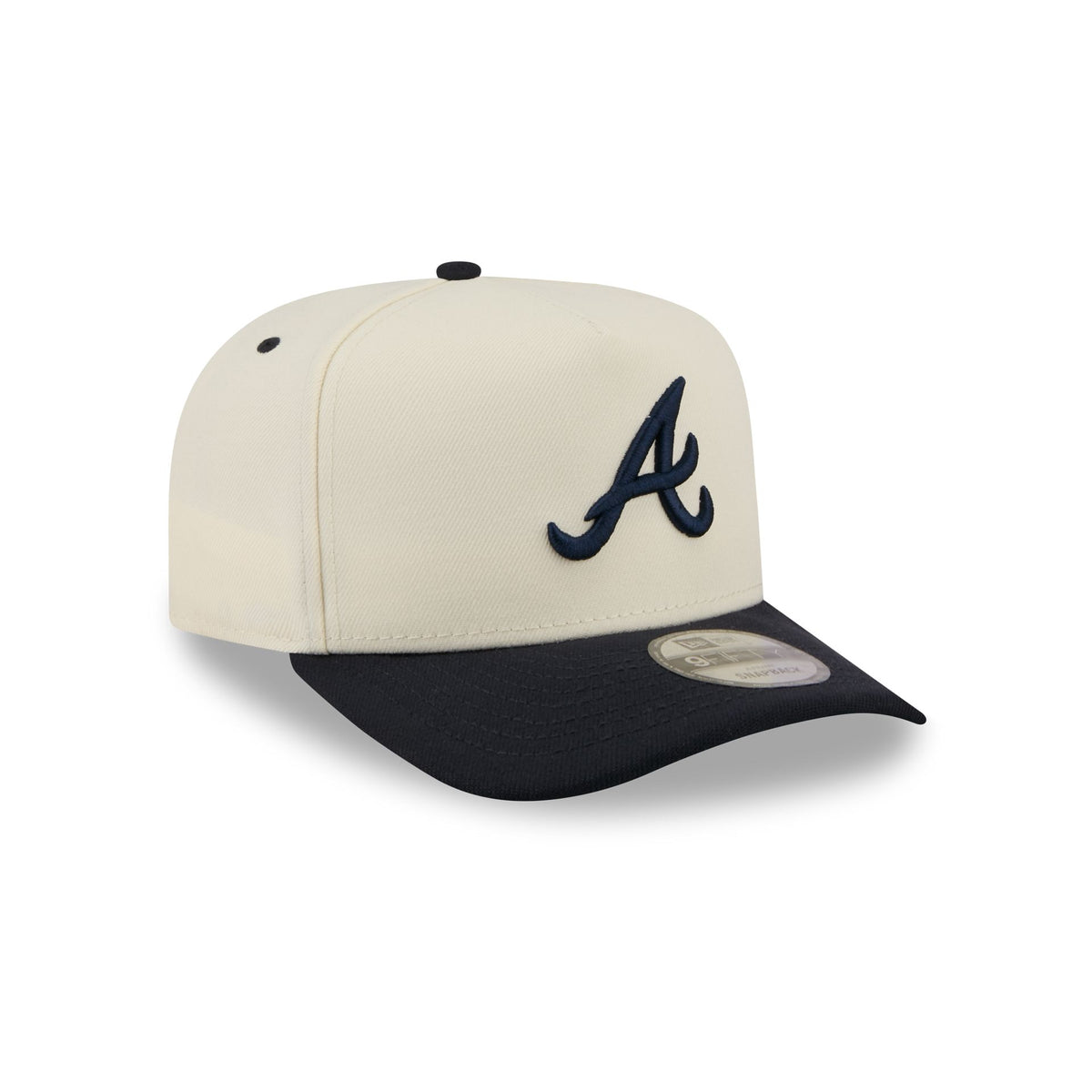 Atlanta Braves Statement Back Chrome White 9FIFTY A-Frame Snapback Hat