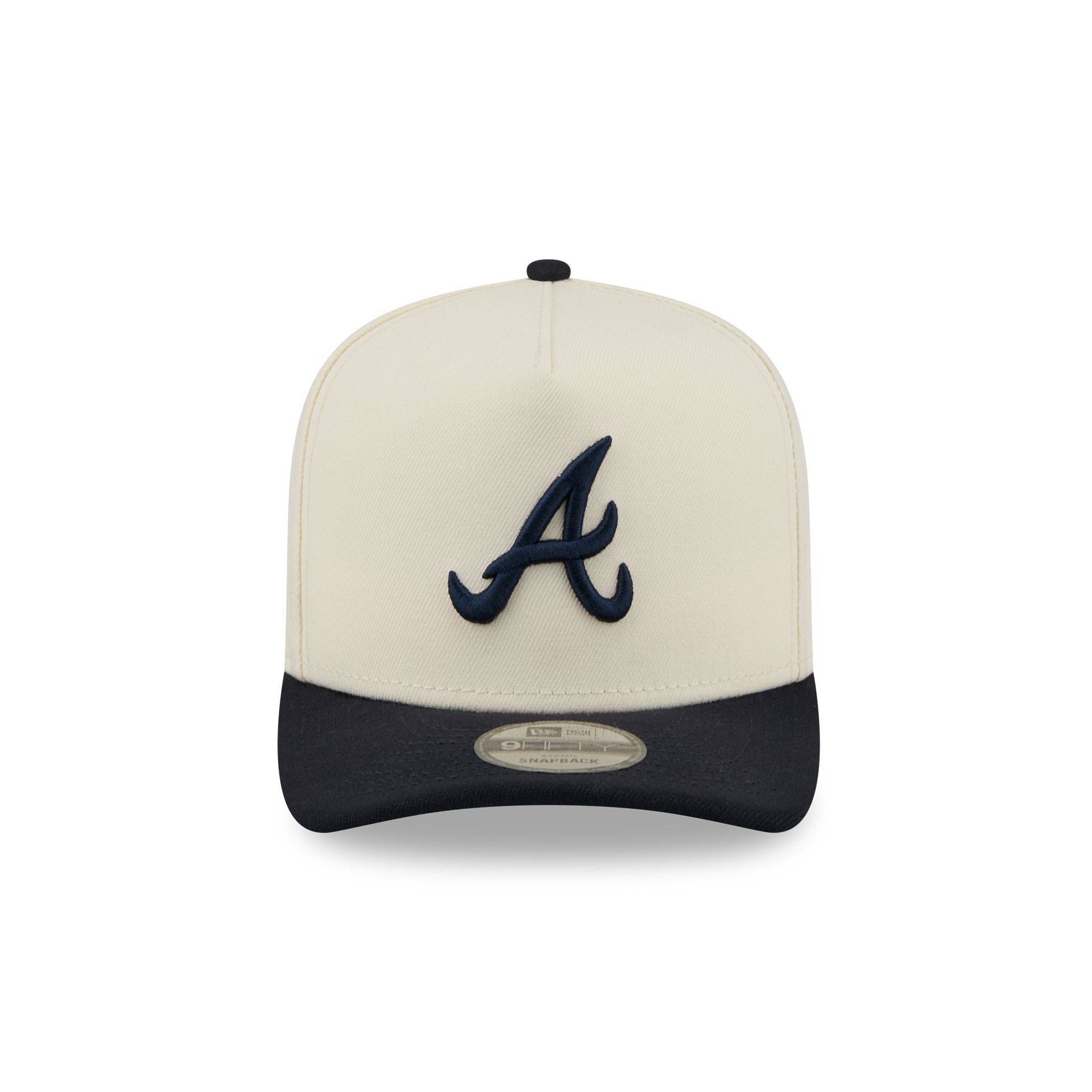 Atlanta Braves Statement Back Chrome White 9FIFTY A-Frame Snapback Hat