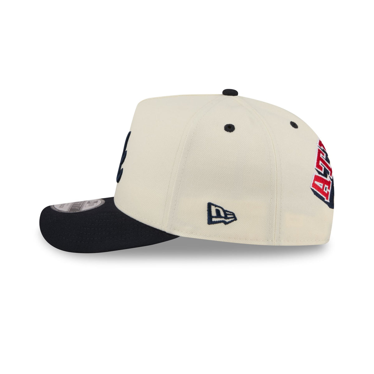 Atlanta Braves Statement Back Chrome White 9FIFTY A-Frame Snapback Hat