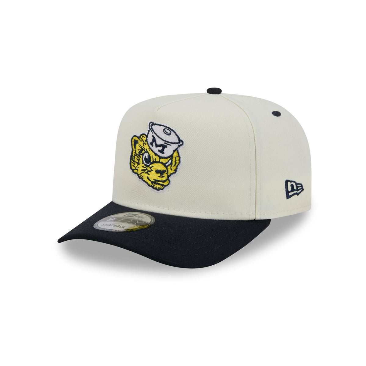 Michigan Wolverines Statement Back Chrome White 9FIFTY A-Frame Snapback Hat
