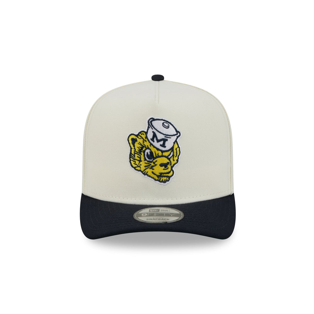 Michigan Wolverines Statement Back Chrome White 9FIFTY A-Frame Snapback Hat