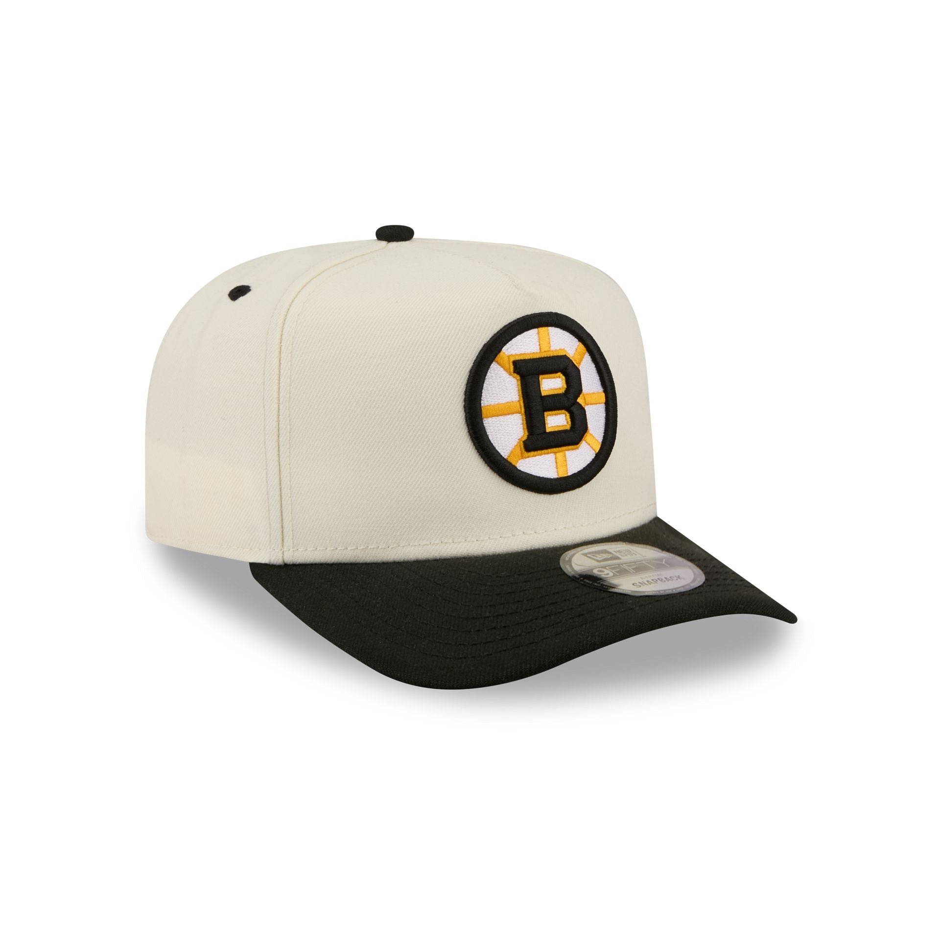 Boston Bruins Statement Back Chrome White 9FIFTY A-Frame Snapback Hat