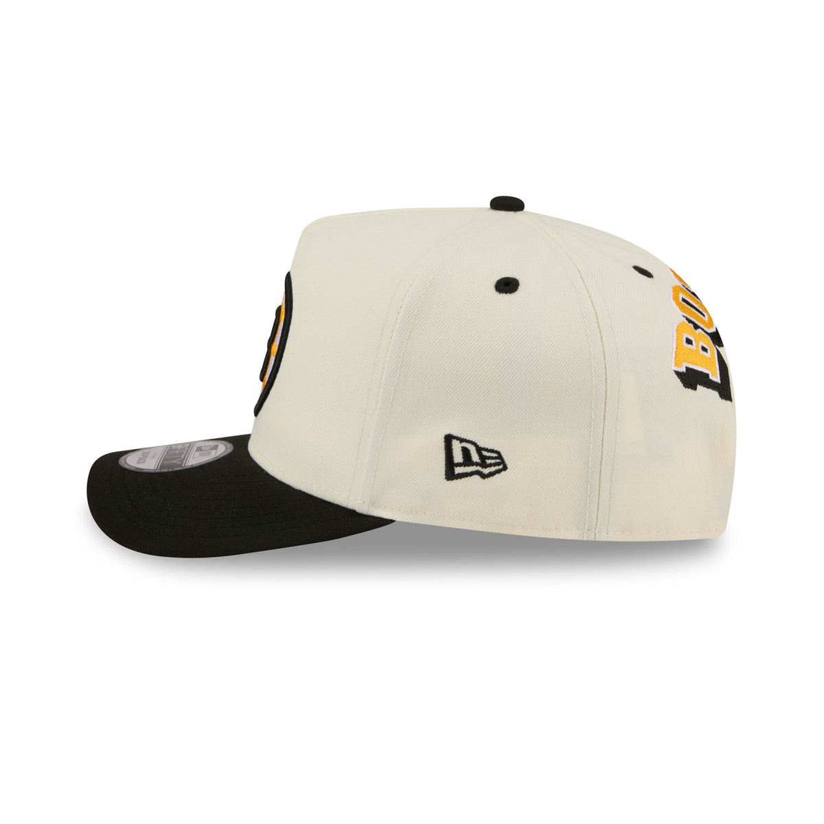 Boston Bruins Statement Back Chrome White 9FIFTY A-Frame Snapback Hat