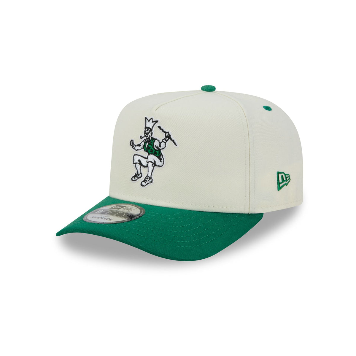 Boston Celtics Statement Back Chrome White 9FIFTY A-Frame Snapback Hat