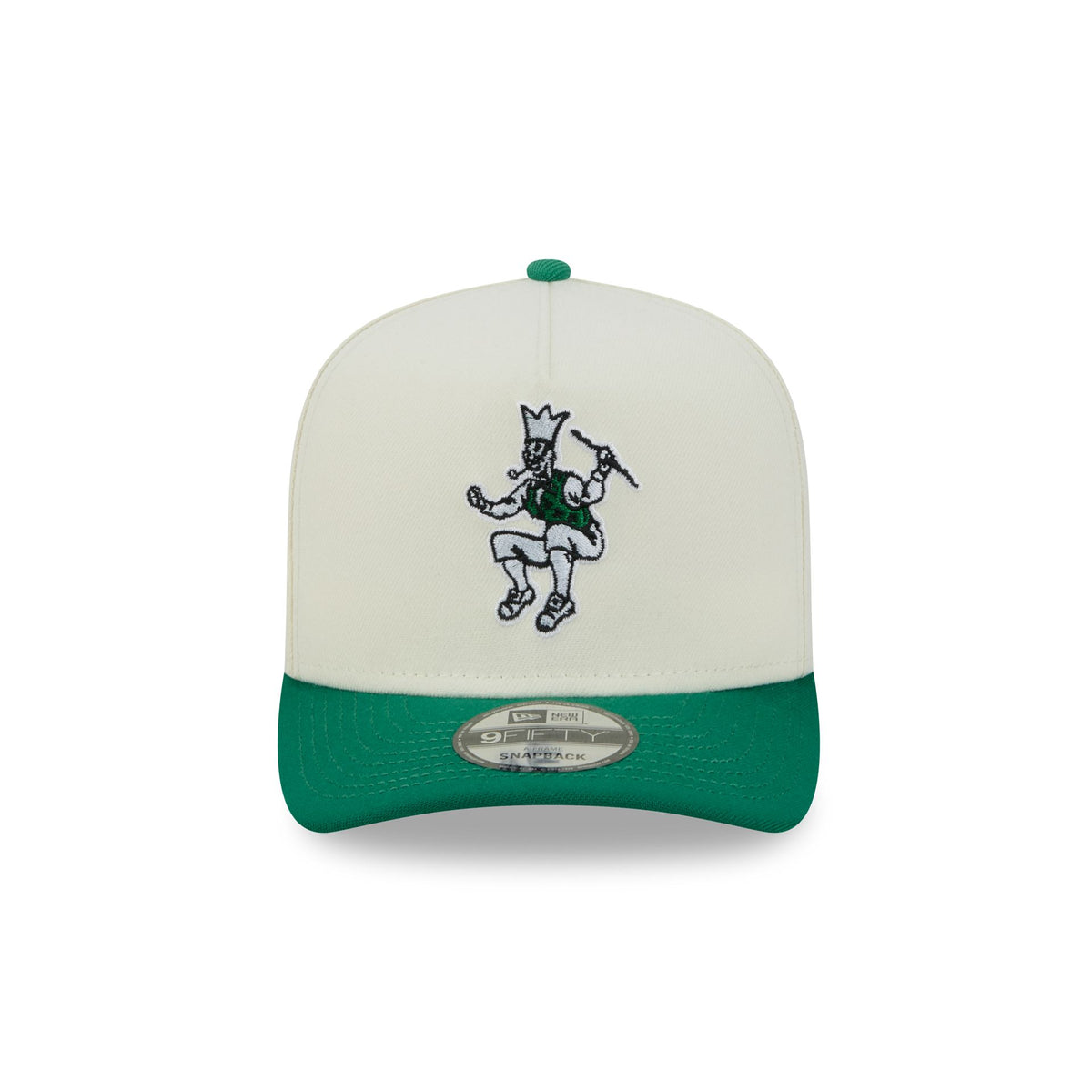 Boston Celtics Statement Back Chrome White 9FIFTY A-Frame Snapback Hat