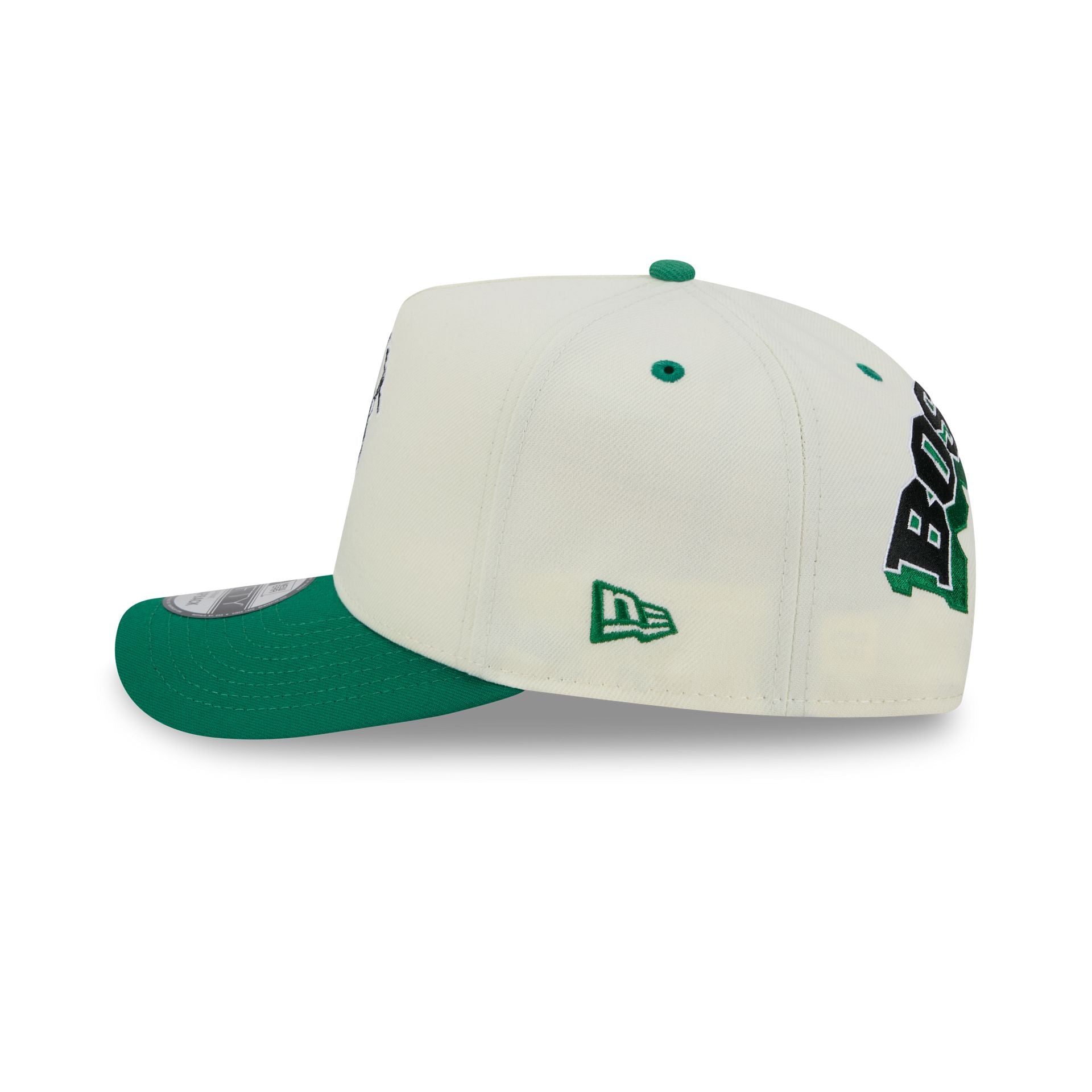 Boston Celtics Statement Back Chrome White 9FIFTY A-Frame Snapback Hat