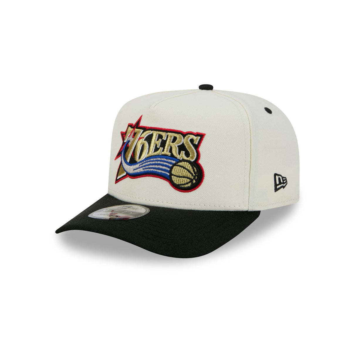 Philadelphia 76ers Statement Back Chrome White 9FIFTY A-Frame Snapback Hat