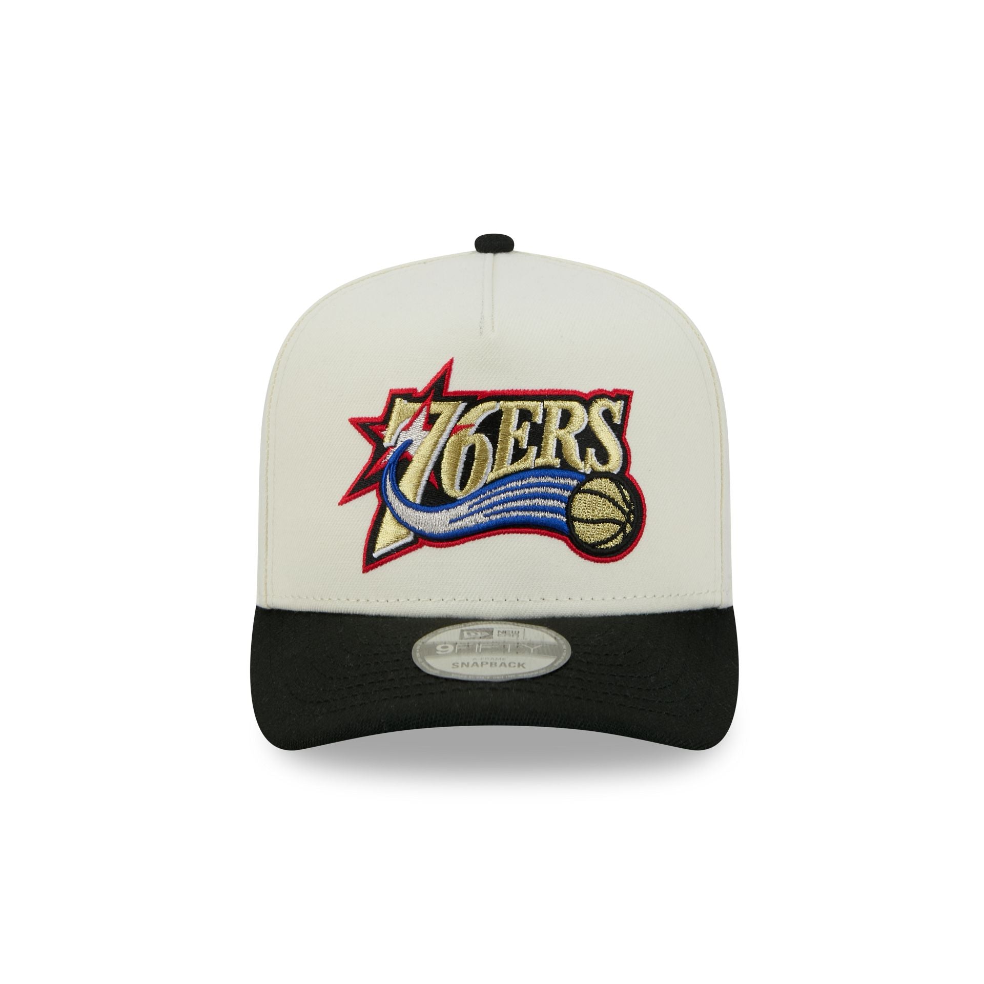 Philadelphia 76ers Statement Back Chrome White 9FIFTY A-Frame Snapback Hat