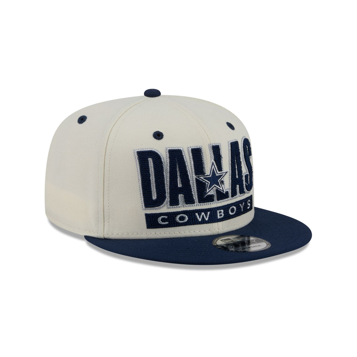 Dallas Cowboys Classic Stacked Chrome 9FIFTY Snapback Hat