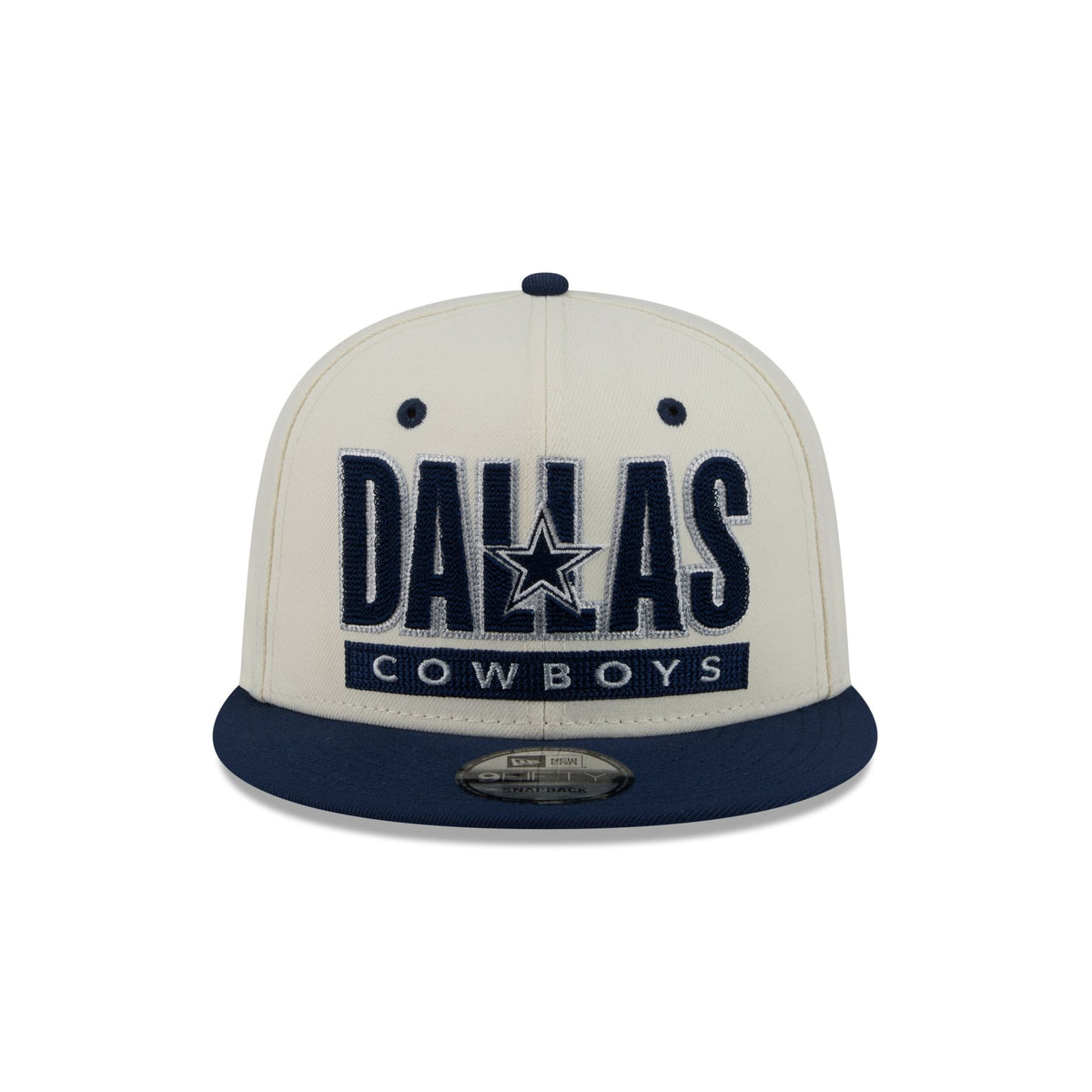 Dallas Cowboys Classic Stacked Chrome 9FIFTY Snapback Hat