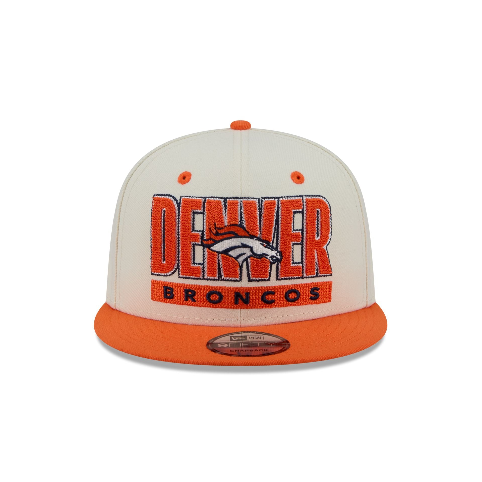 Denver Broncos Classic Stacked Chrome 9FIFTY Snapback Hat