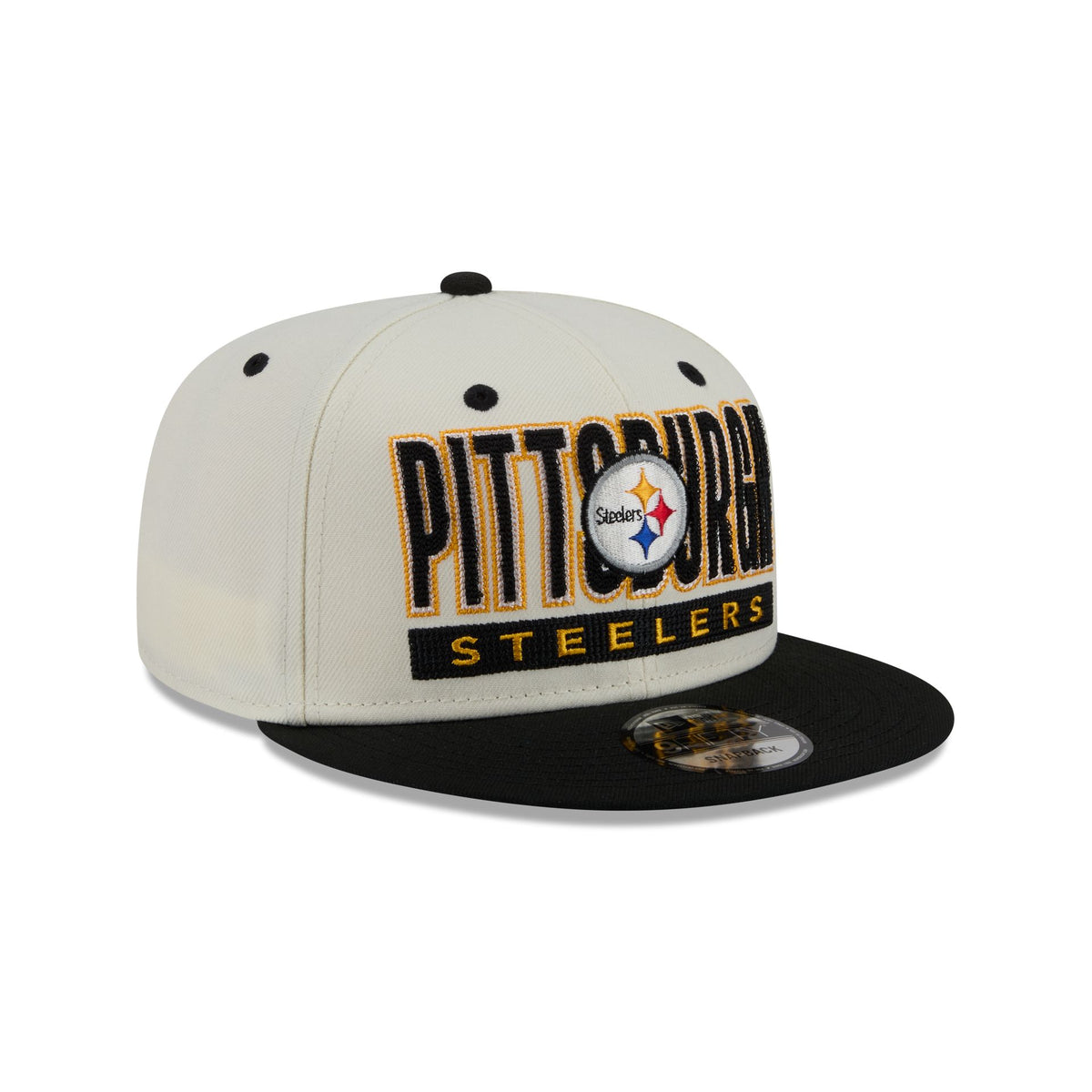 Pittsburgh Steelers Classic Stacked Chrome 9FIFTY Snapback Hat