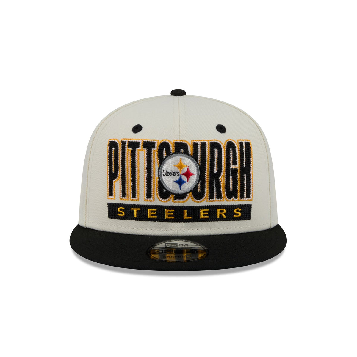 Pittsburgh Steelers Classic Stacked Chrome 9FIFTY Snapback Hat