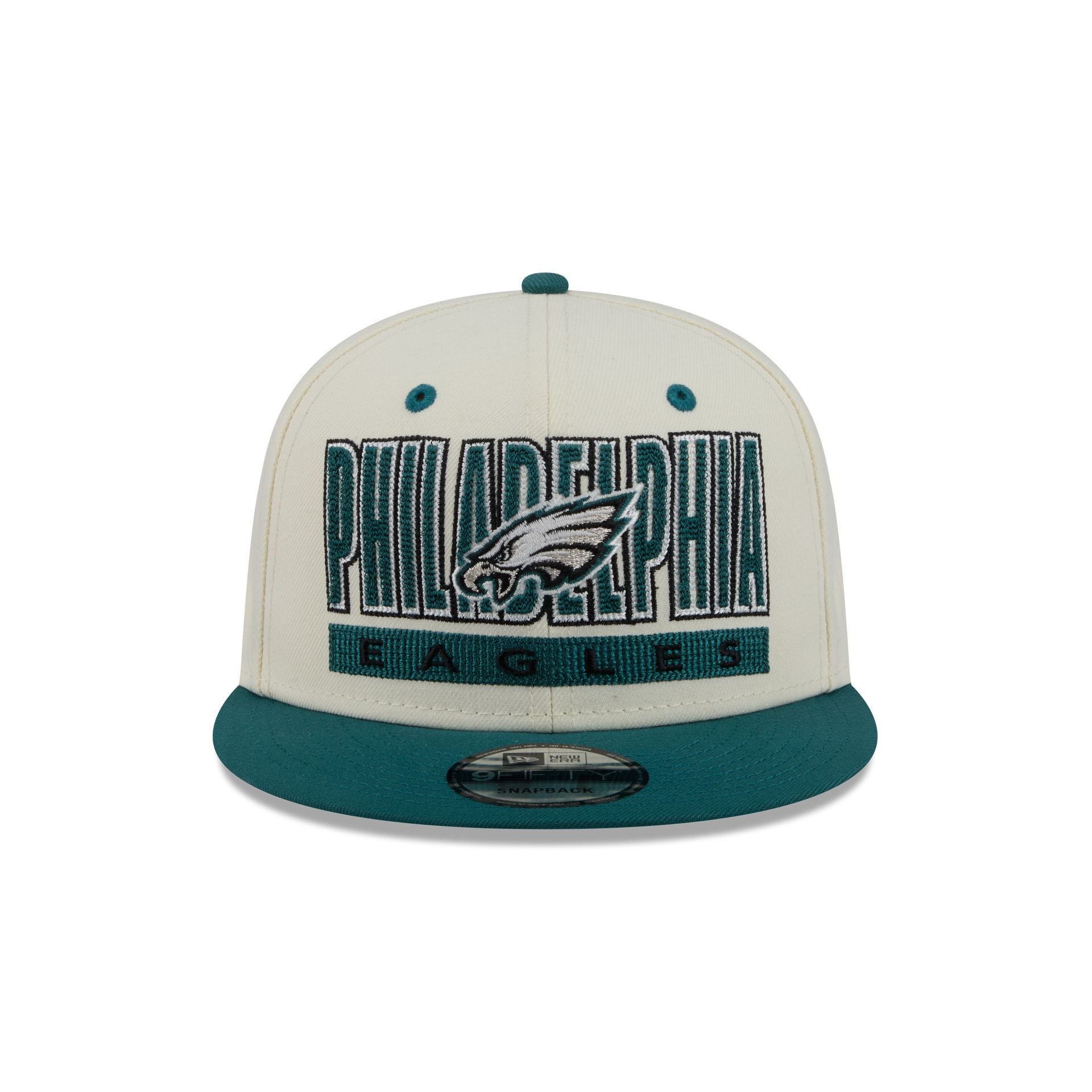 Philadelphia Eagles Classic Stacked Chrome 9FIFTY Snapback Hat