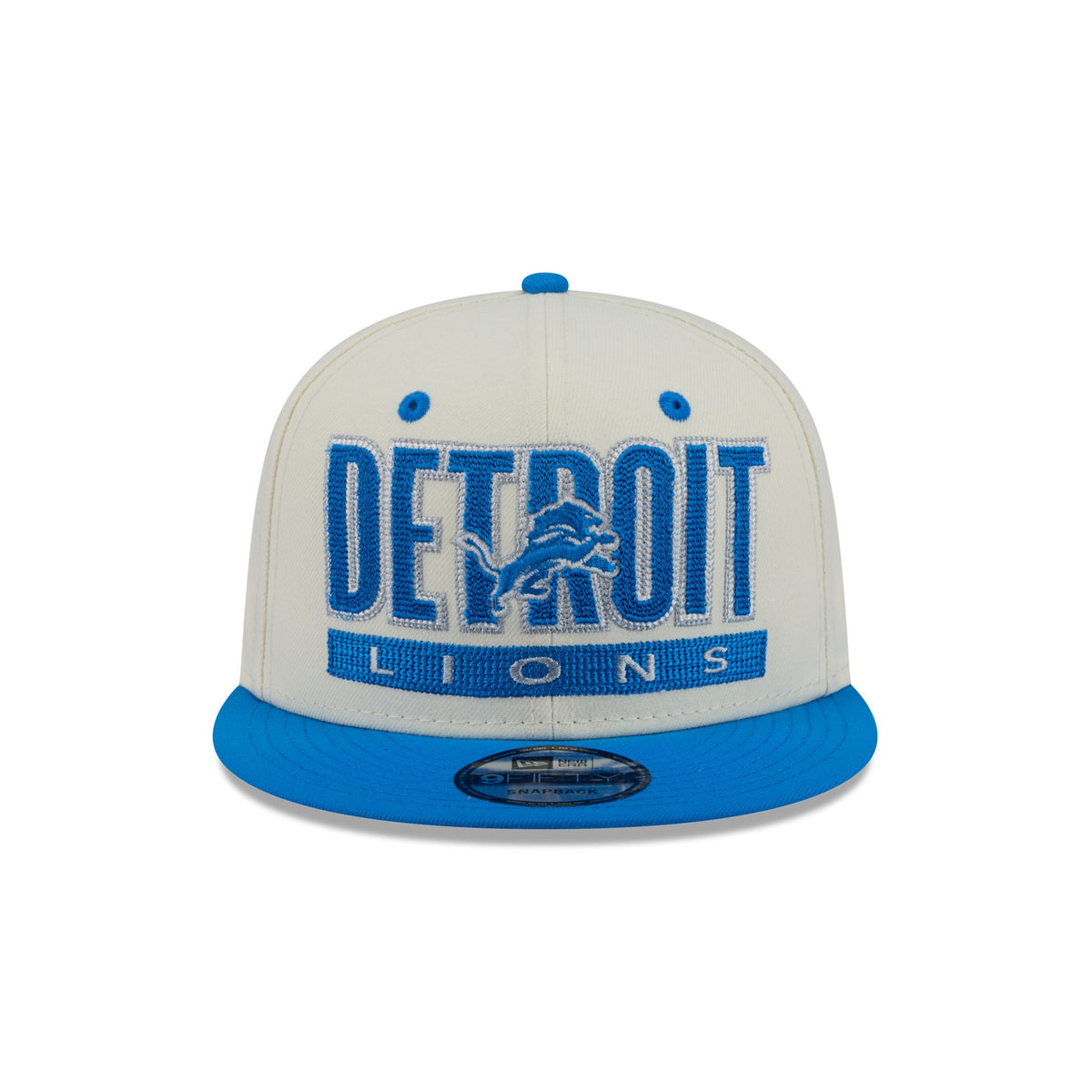 Detroit Lions Classic Stacked Chrome 9FIFTY Snapback Hat