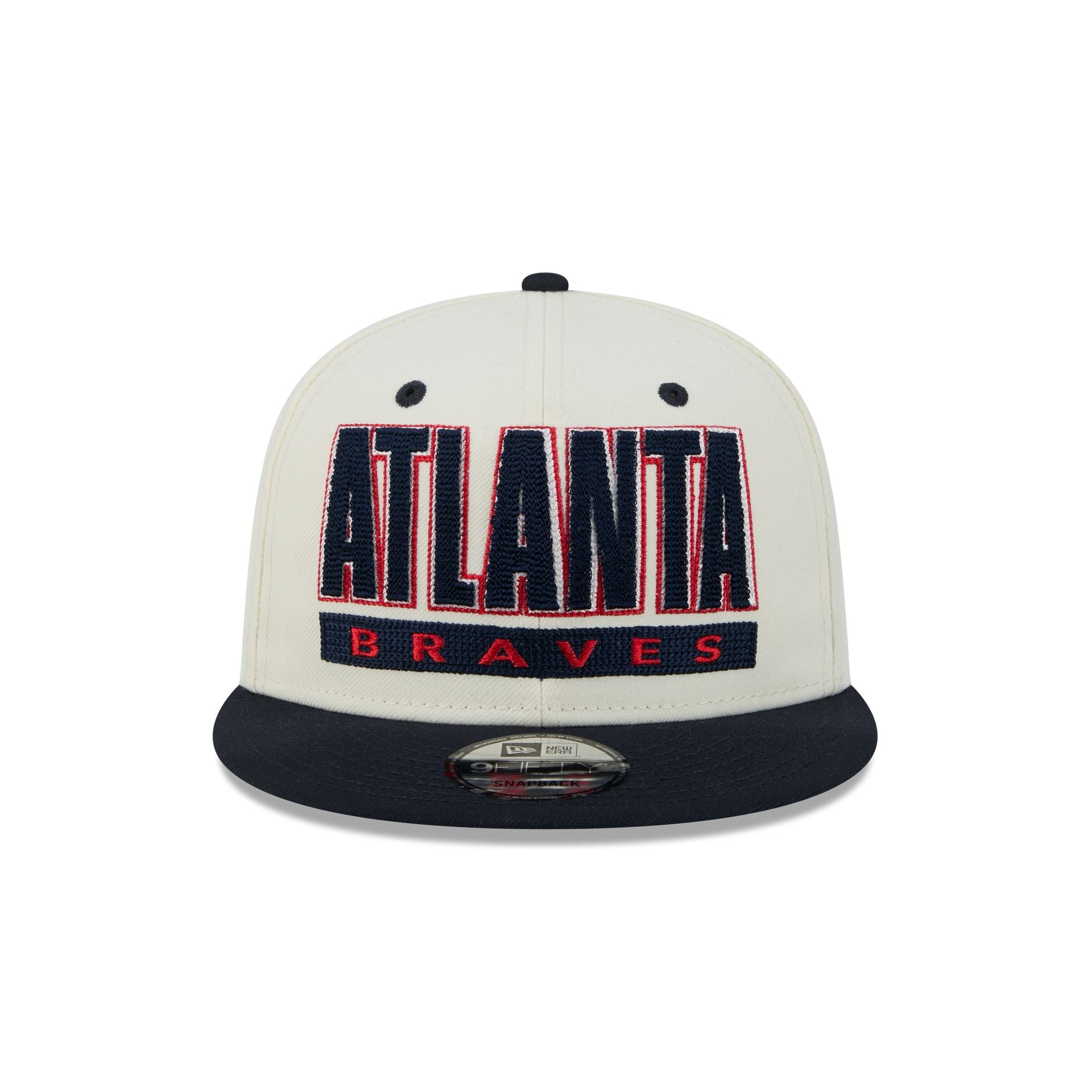 売約済みNew Era Atlanta Braves ジュエリーキャップ Atlanta Braves Classic Stacked Chrome 9FIFTY Snapback Hat – New