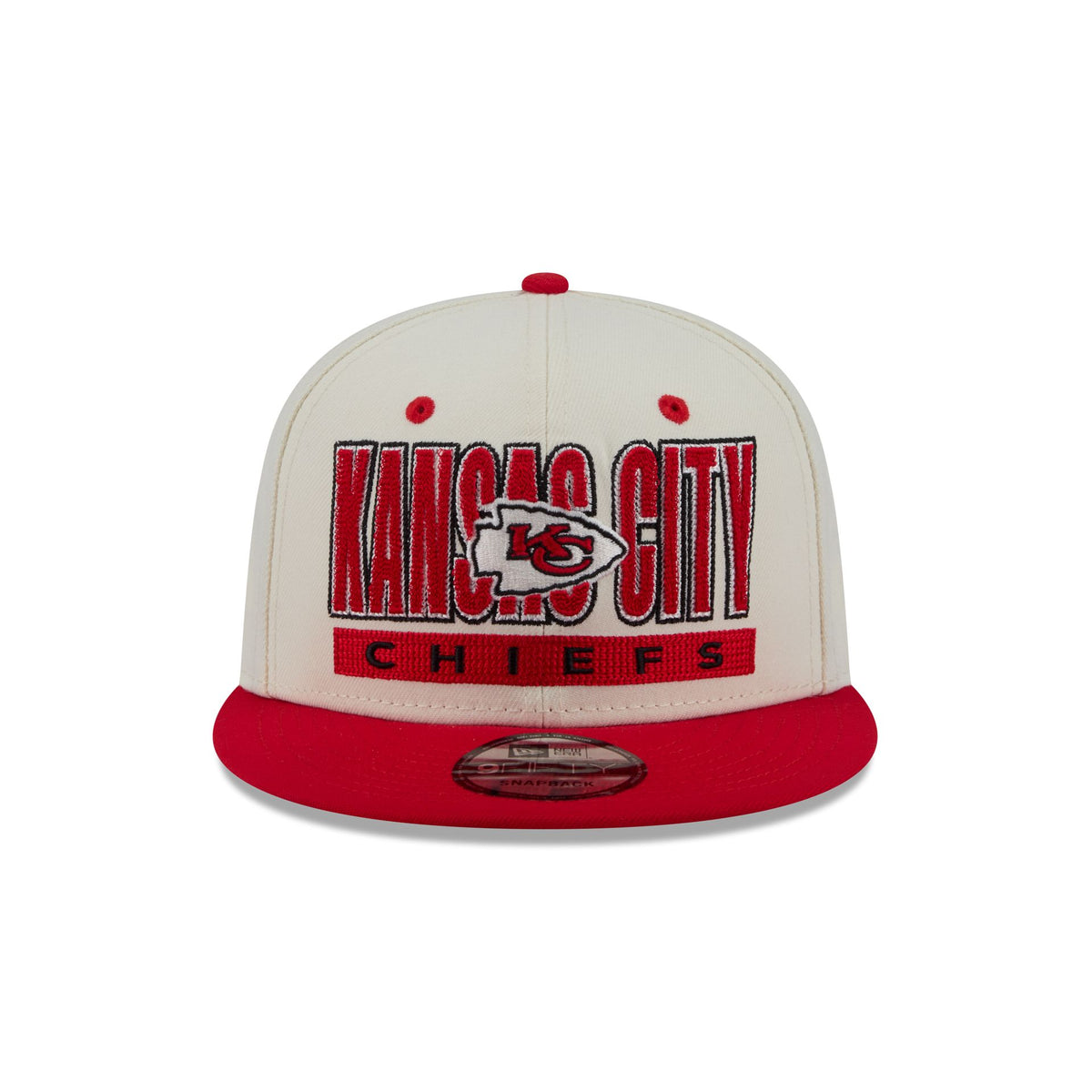 Kansas City Chiefs Classic Stacked Chrome 9FIFTY Snapback Hat