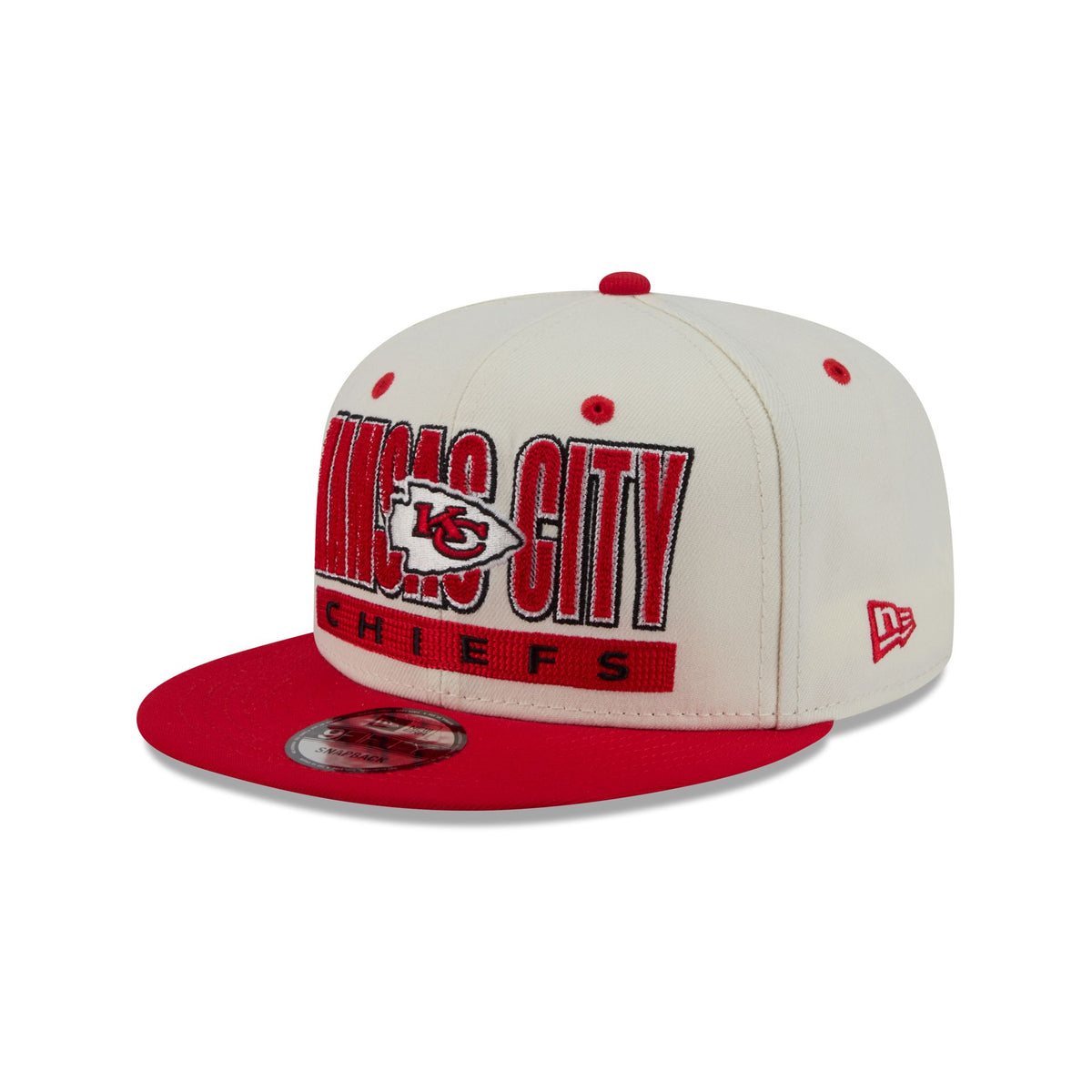 Kansas City Chiefs Classic Stacked Chrome 9FIFTY Snapback Hat