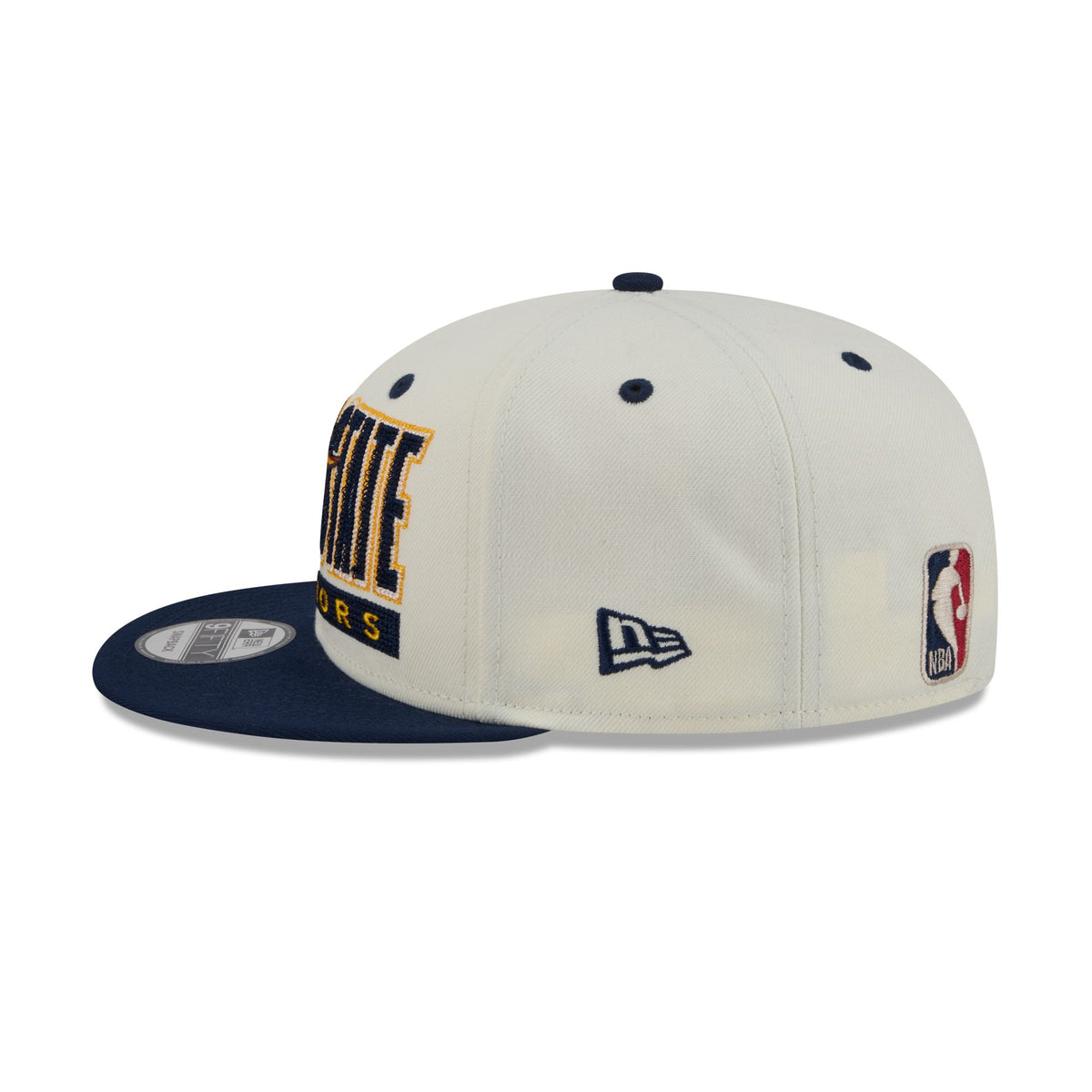 Golden State Warriors Classic Stacked Chrome 9FIFTY Snapback Hat