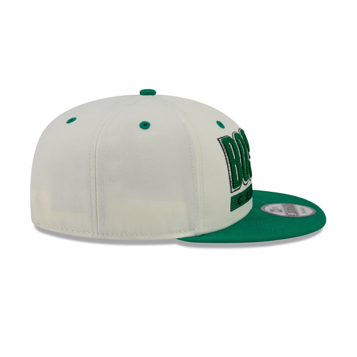 Boston Celtics Classic Stacked Chrome 9FIFTY Snapback Hat