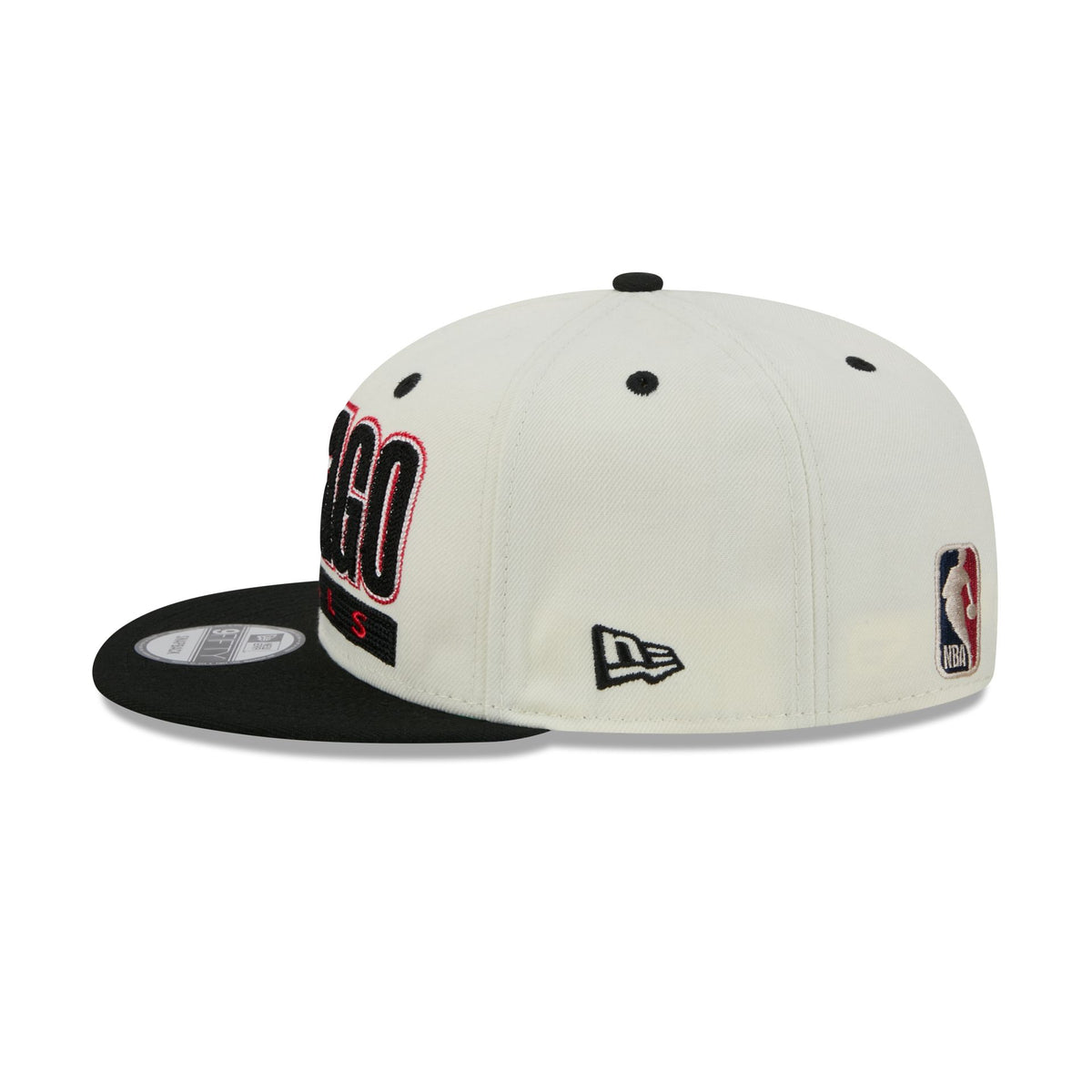 Chicago Bulls Classic Stacked Chrome 9FIFTY Snapback Hat