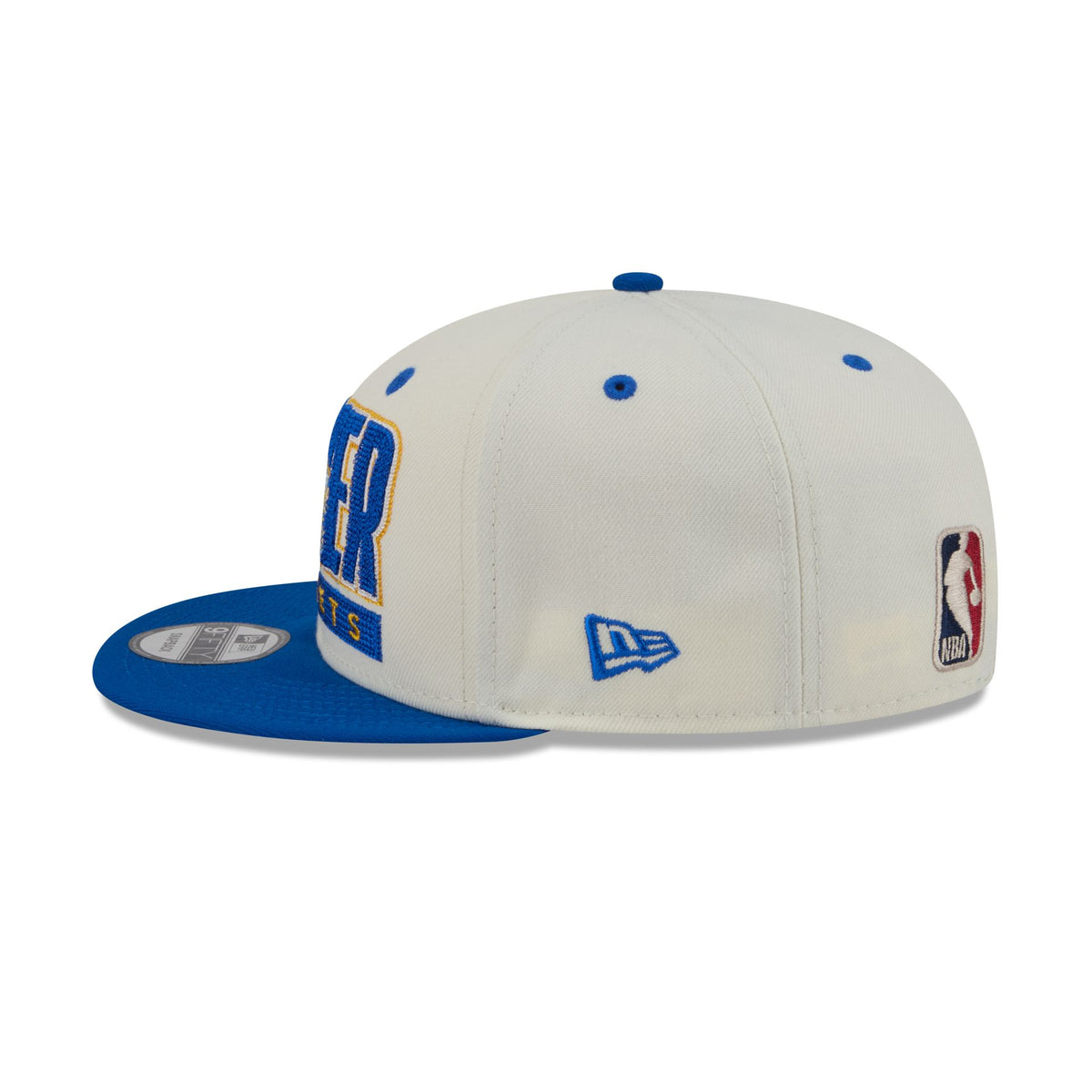 Denver Nuggets Classic Stacked Chrome 9FIFTY Snapback Hat