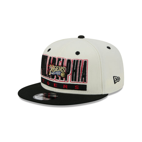 【土日限定特価】NEW ERA×バナナマン/9FIFTY FLEECE CAP Philadelphia 76ers Classic Stacked Chrome 9FIFTY Snapback Hat