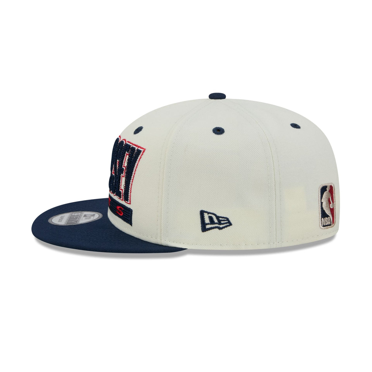 New Jersey Nets Classic Stacked Chrome 9FIFTY Snapback Hat