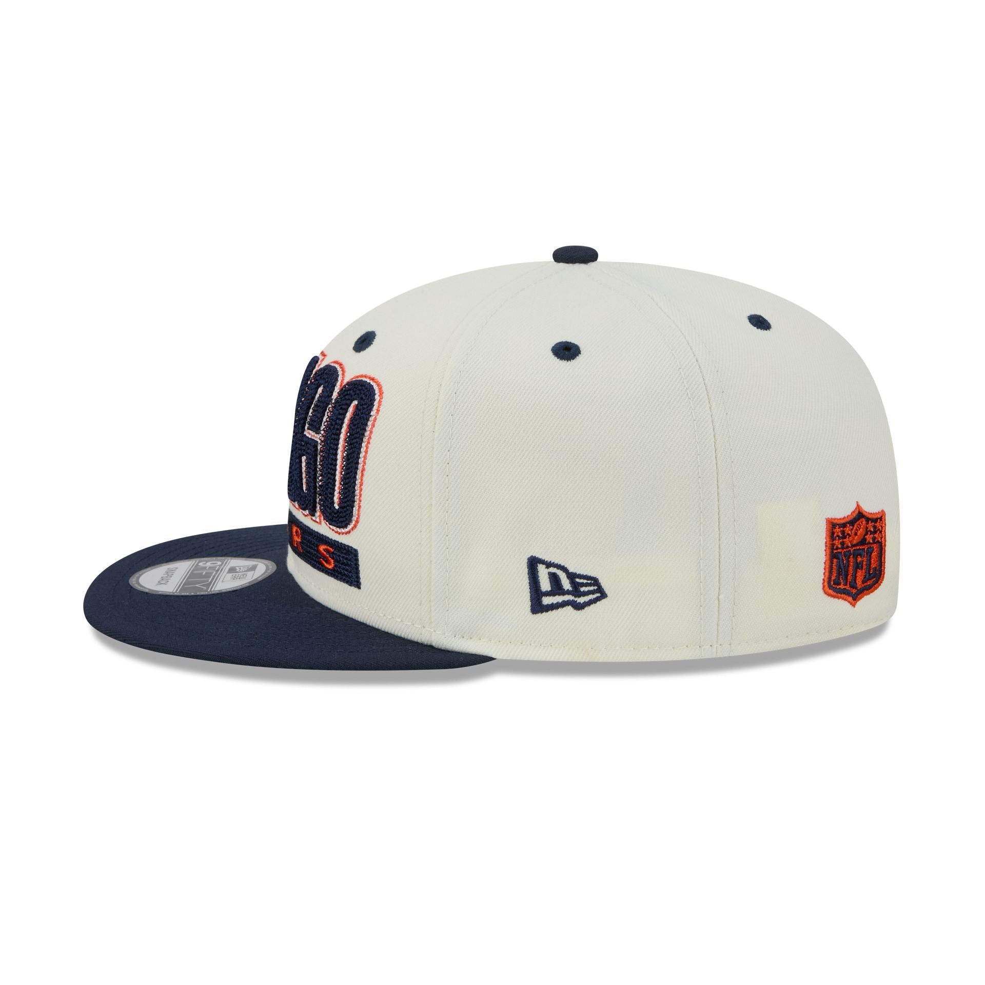 Chicago Bears Classic Stacked Chrome 9FIFTY Snapback Hat