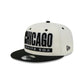 Chicago White Sox Classic Stacked Chrome 9FIFTY Snapback Hat