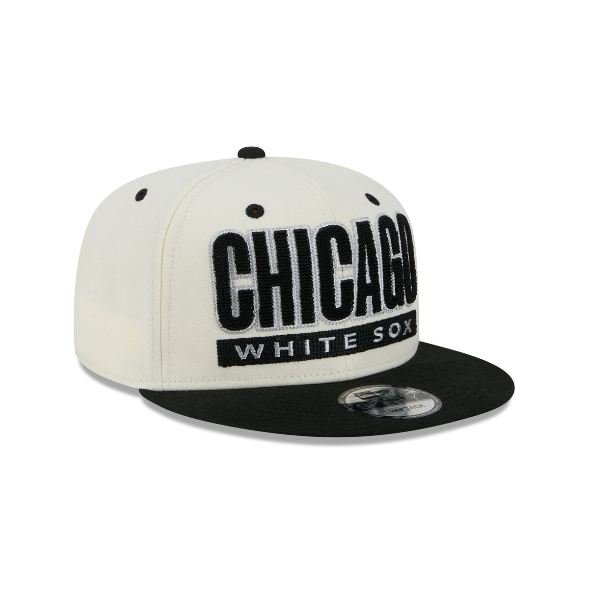 Chicago White Sox Classic Stacked Chrome 9FIFTY Snapback Hat