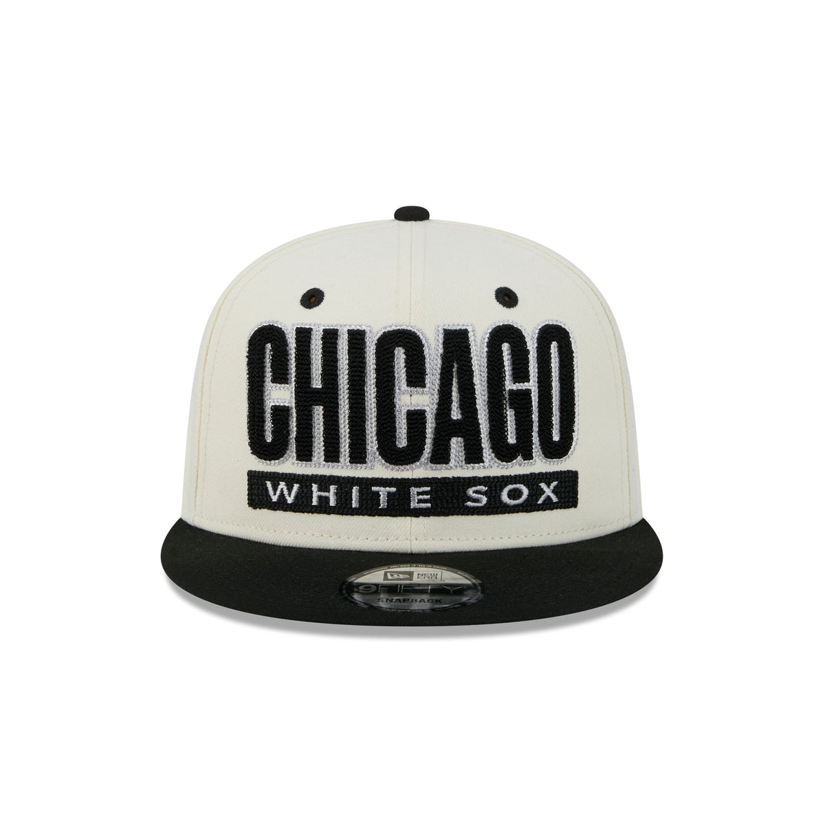 Chicago White Sox Classic Stacked Chrome 9FIFTY Snapback Hat