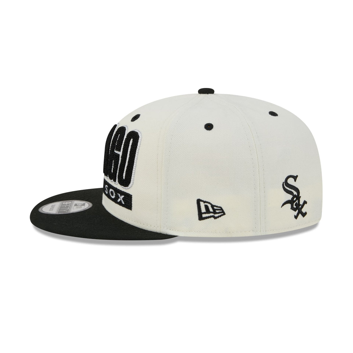 Chicago White Sox Classic Stacked Chrome 9FIFTY Snapback Hat