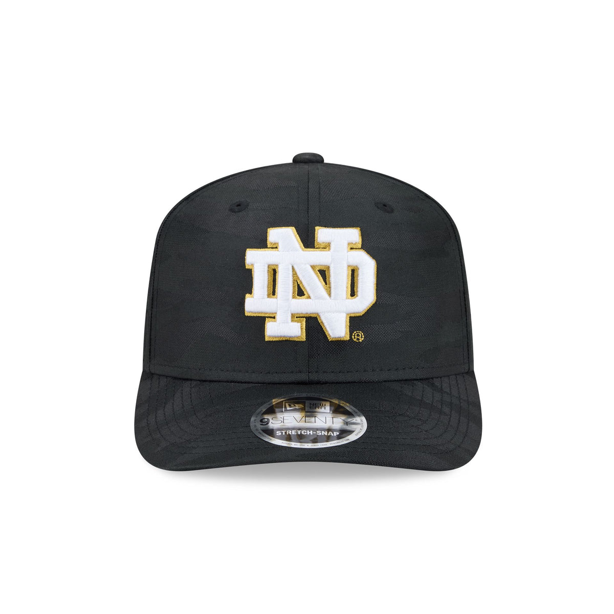 Notre Dame Fighting Irish Black Camo Performance 9SEVENTY Stretch-Snap Hat