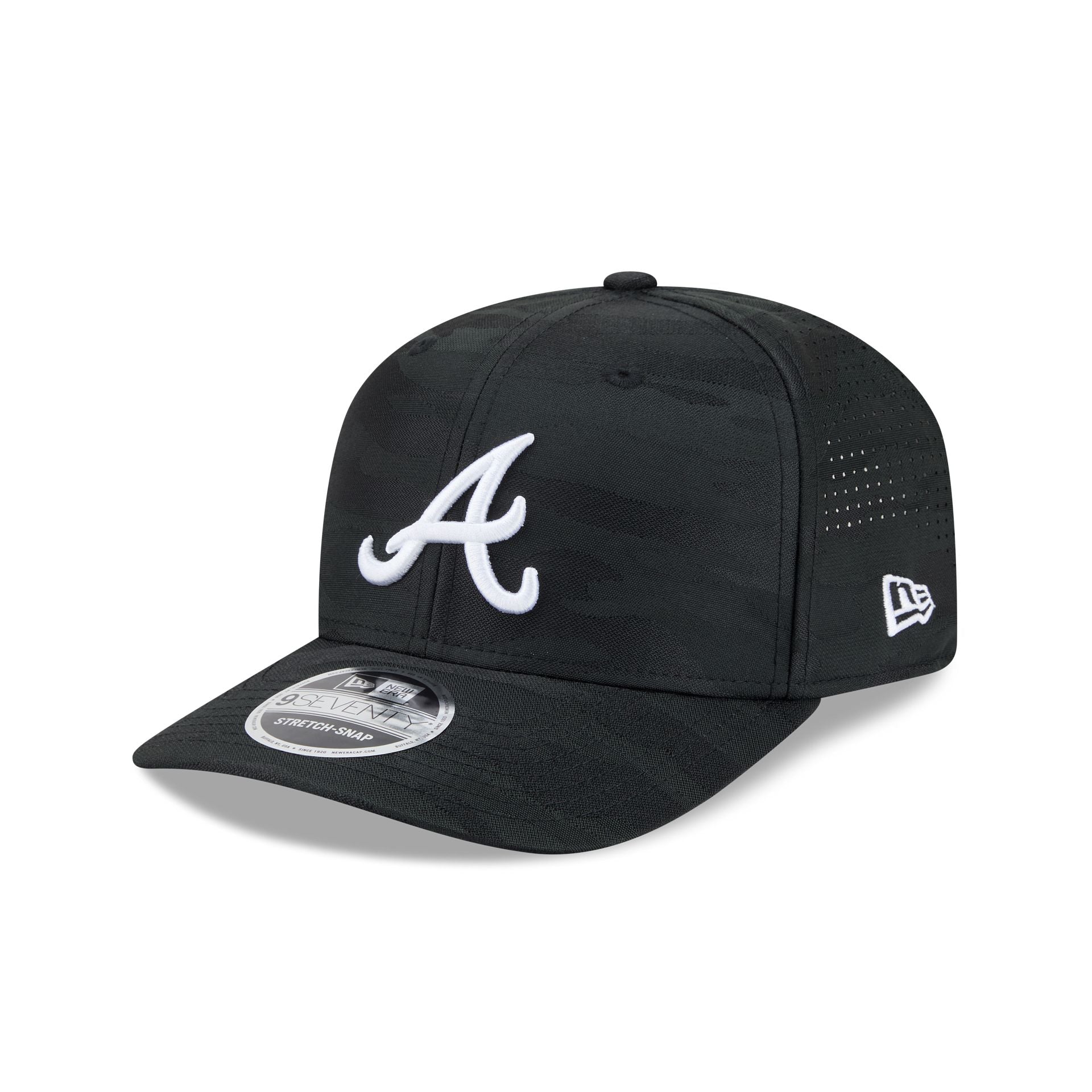 Atlanta Braves Black Camo Performance 9SEVENTY Stretch-Snap Hat