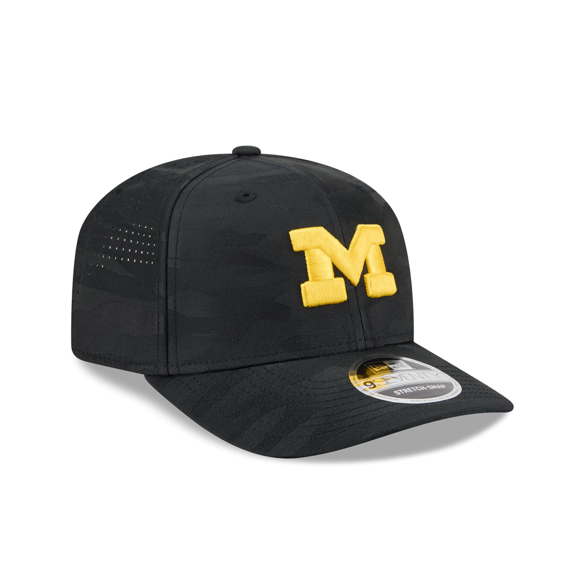 Michigan Wolverines Black Camo Performance 9SEVENTY Stretch-Snap Hat