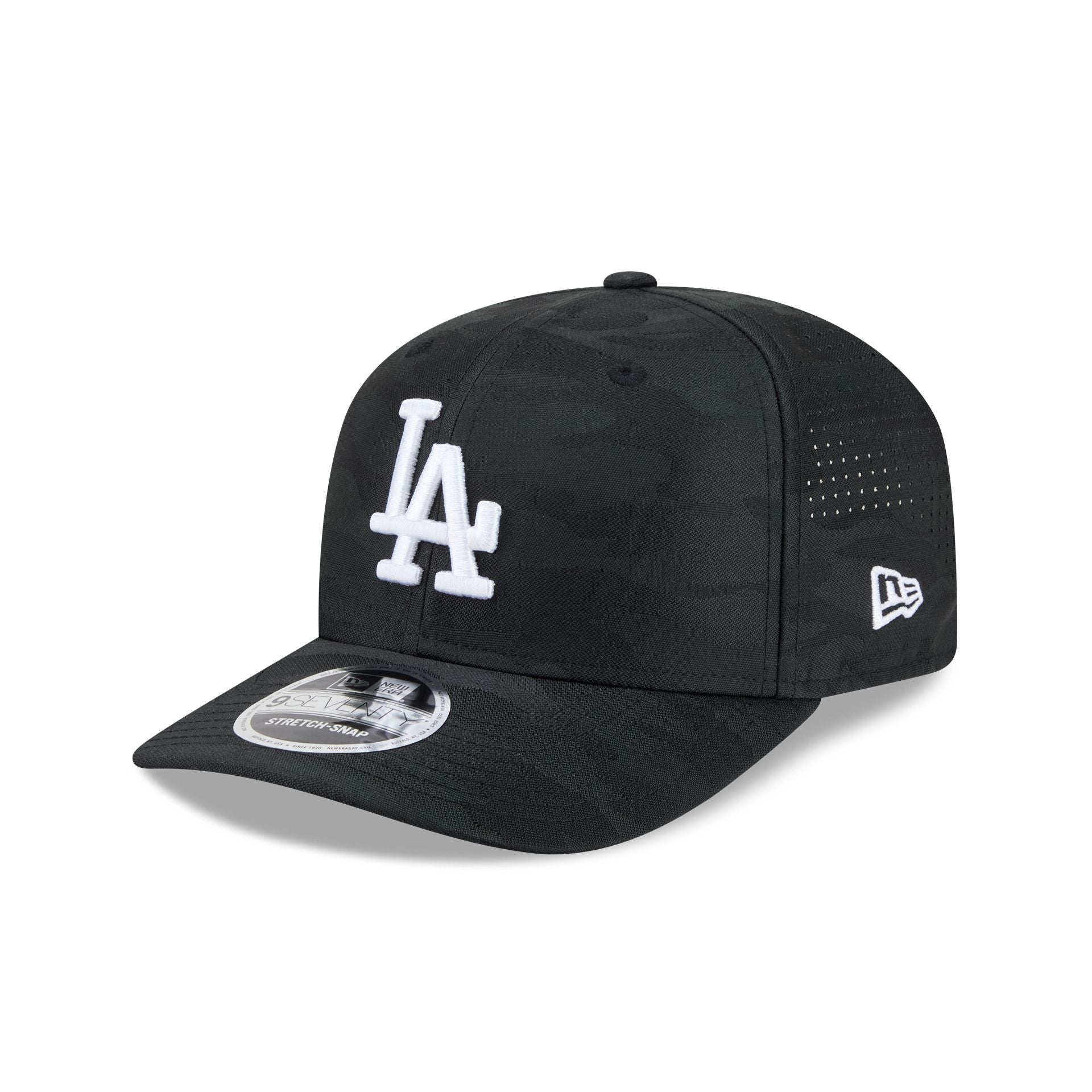 Los Angeles Dodgers Black Camo Performance 9SEVENTY Stretch-Snap Hat